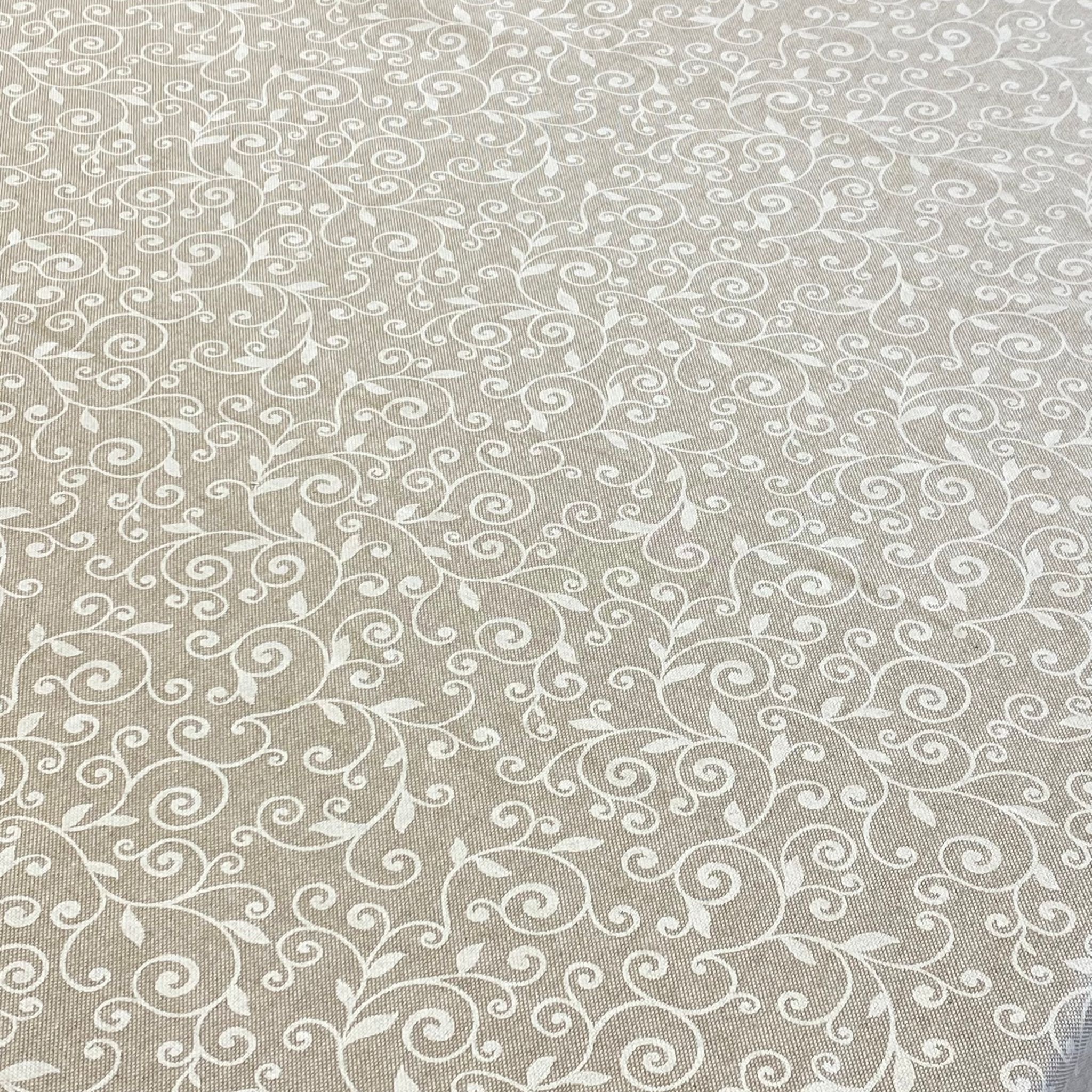 Tovaglia miros “Stefy” bianca 140x180cm beige, bianco in cotone stile  classico