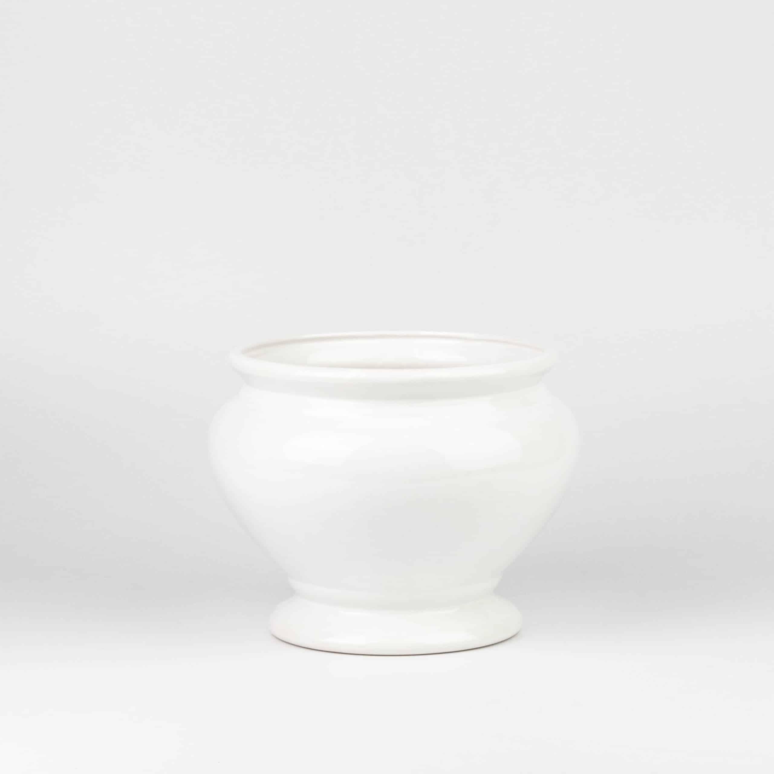 Vaso caspo Oscar bianco bianco in ceramica stile classico
