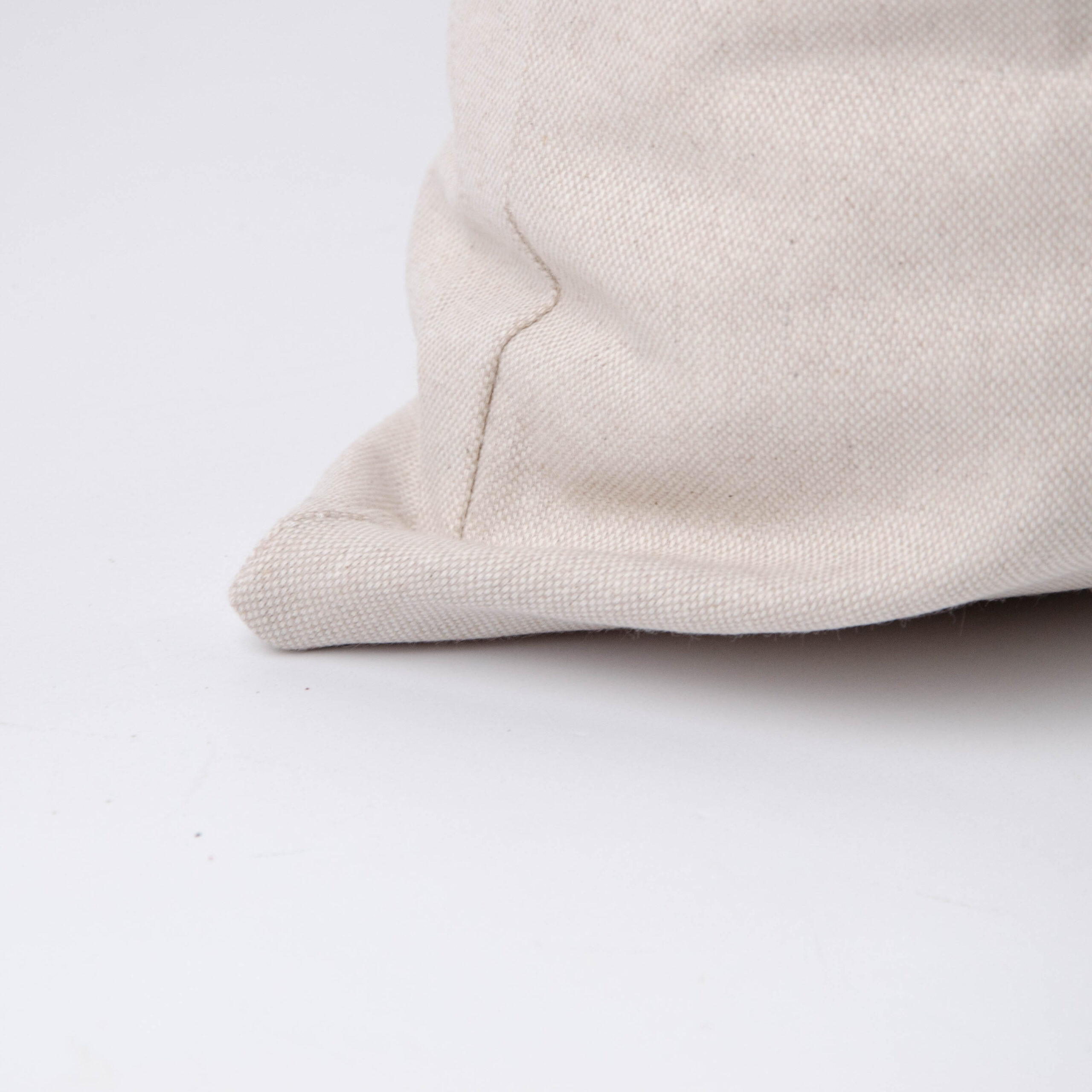 KT032.056 Federa per cuscino 50x50 cm Beige Bianco Cotone Quadrato