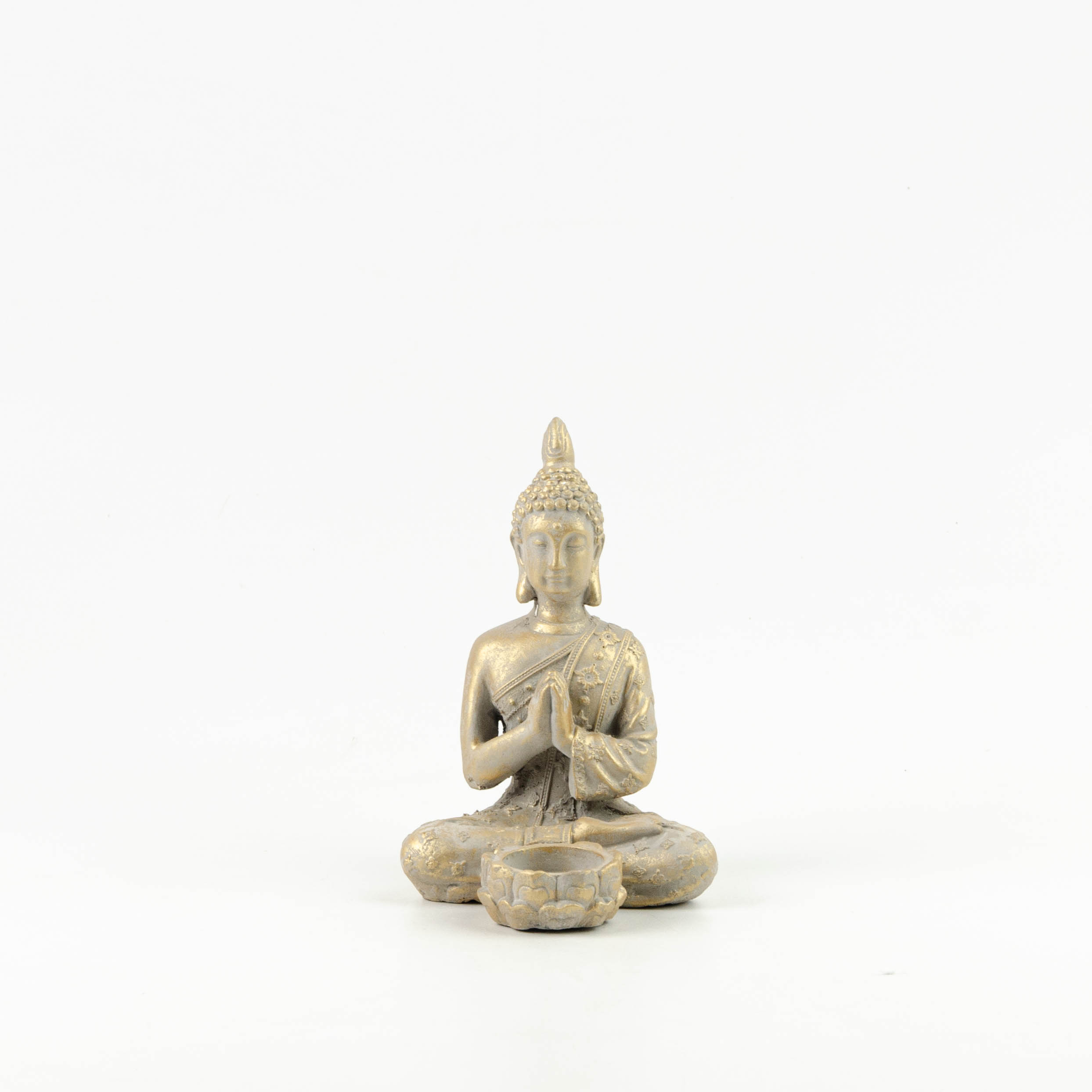 Buddha porta t-light oro