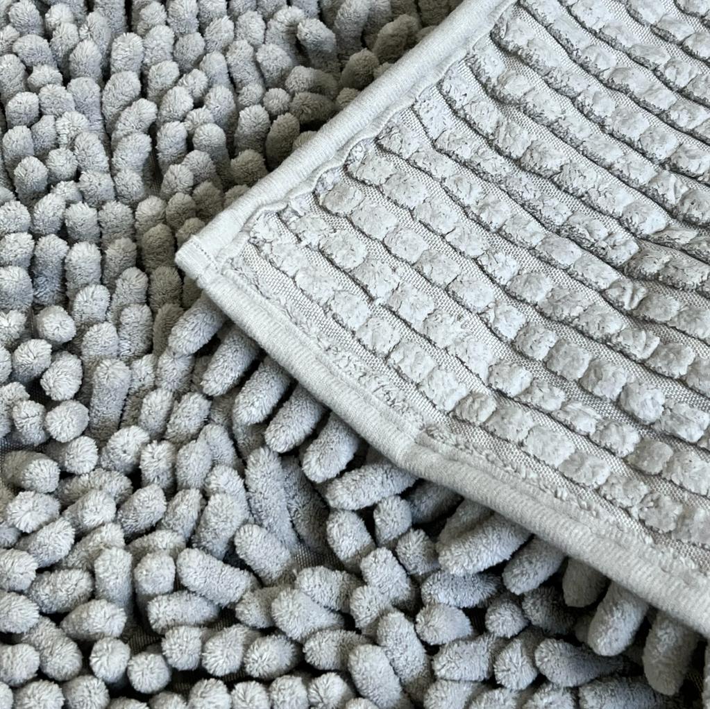 Tappeto bagno antiscivolo Ricciolo grigio chiaro grigio in poliestere  stile classico