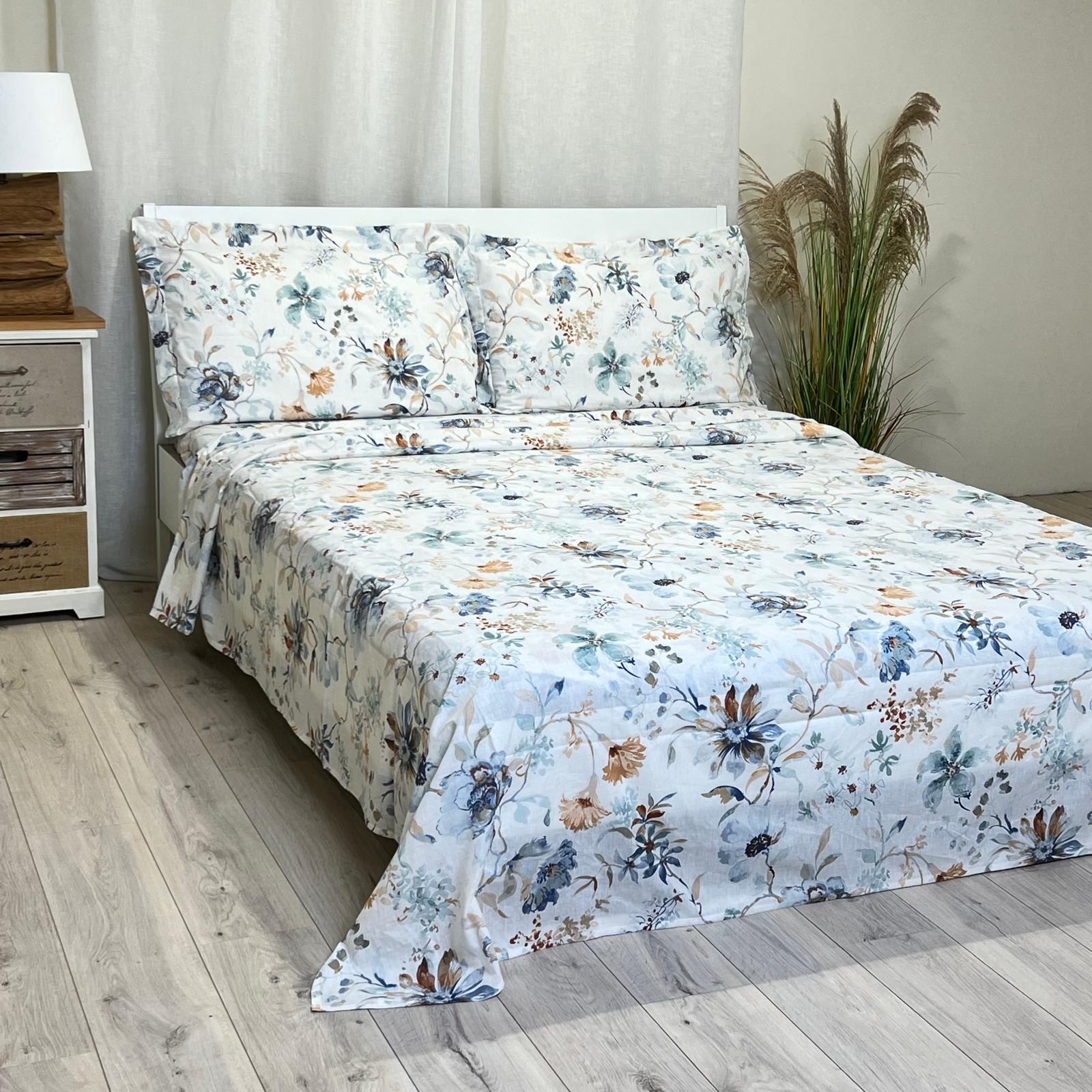 Completo letto matrimoniale percalle 