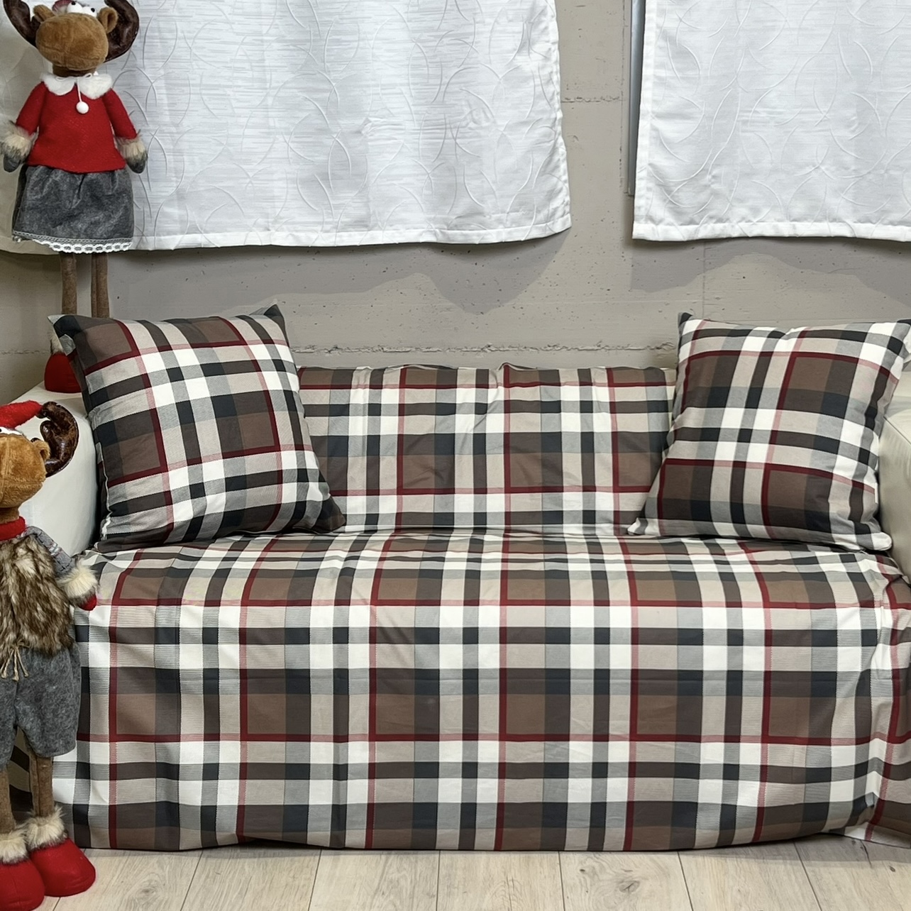 Copritutto “Tartan brown” 180x260cm