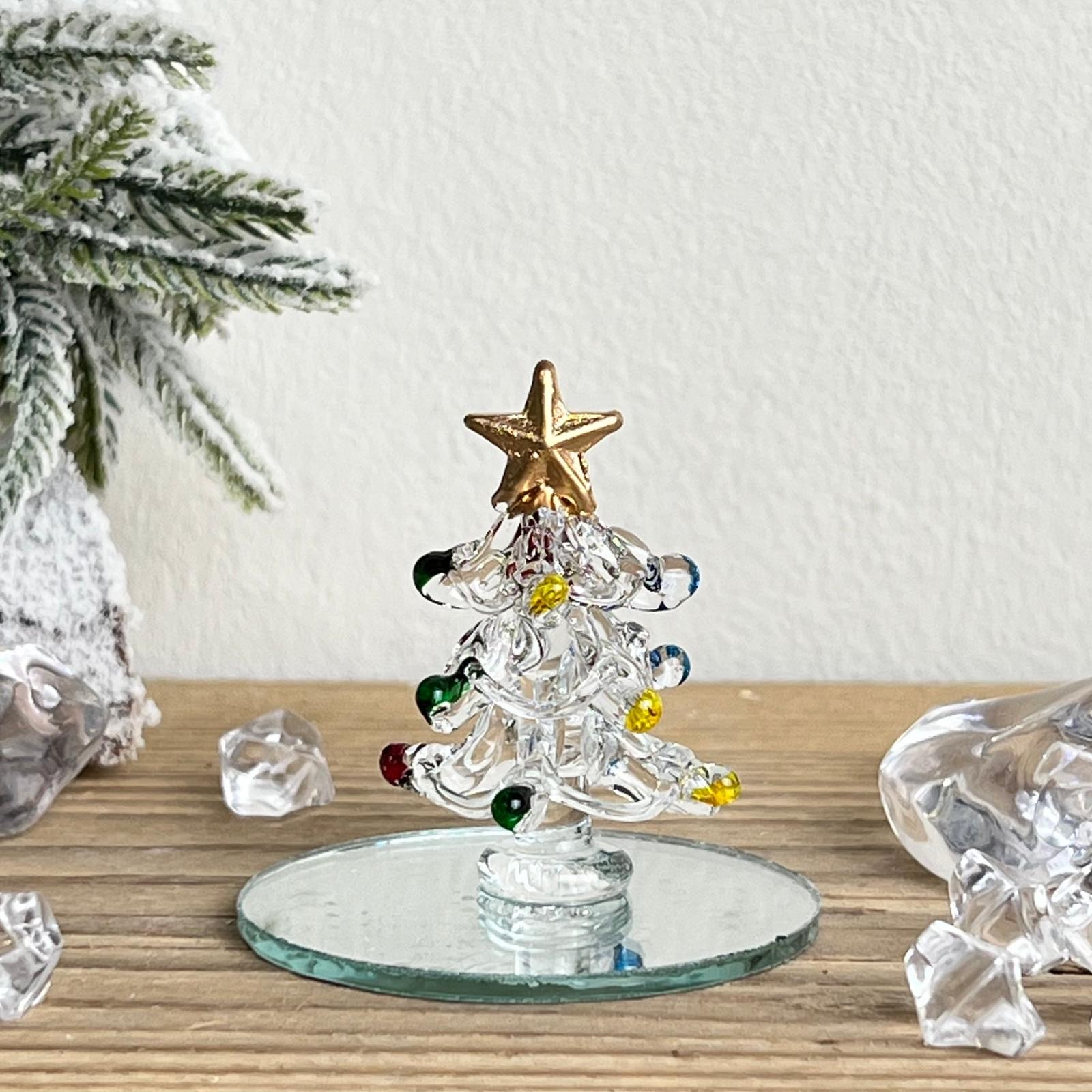 Mini albero in vetro 