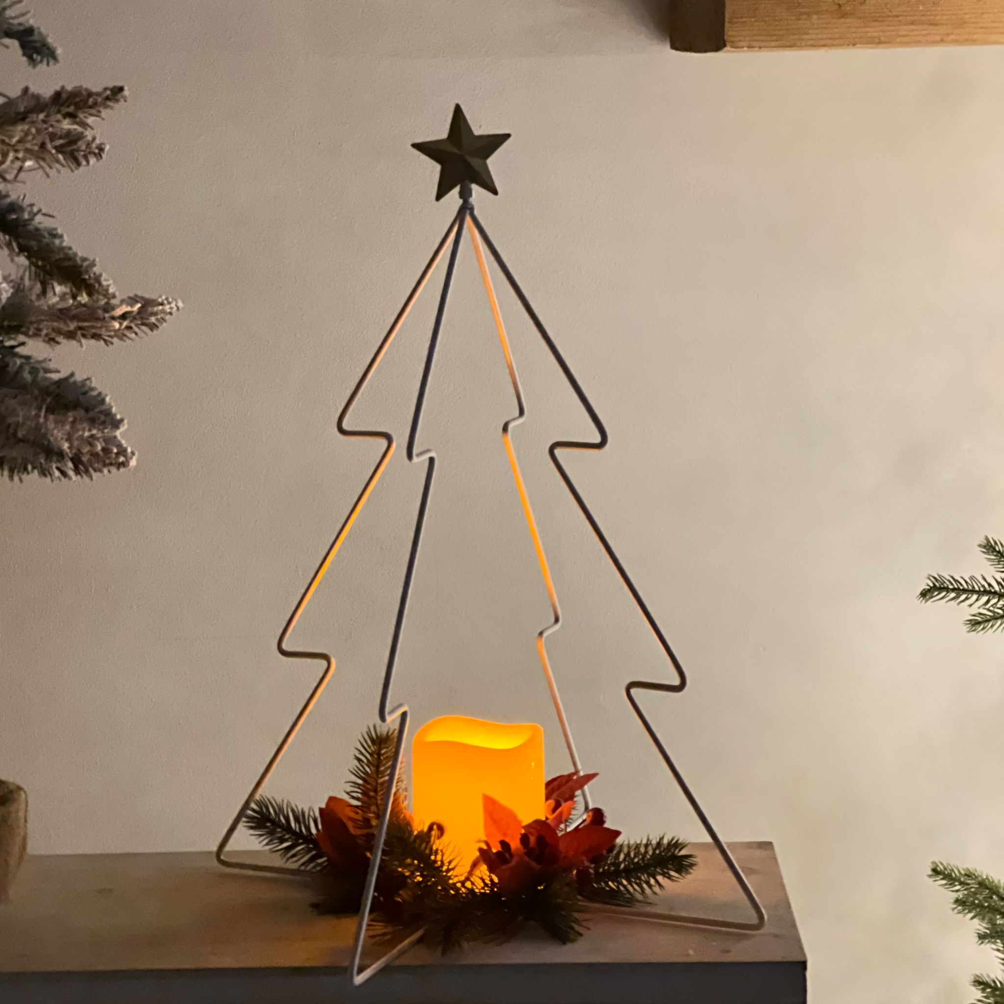 Lanterna albero con candela a led 