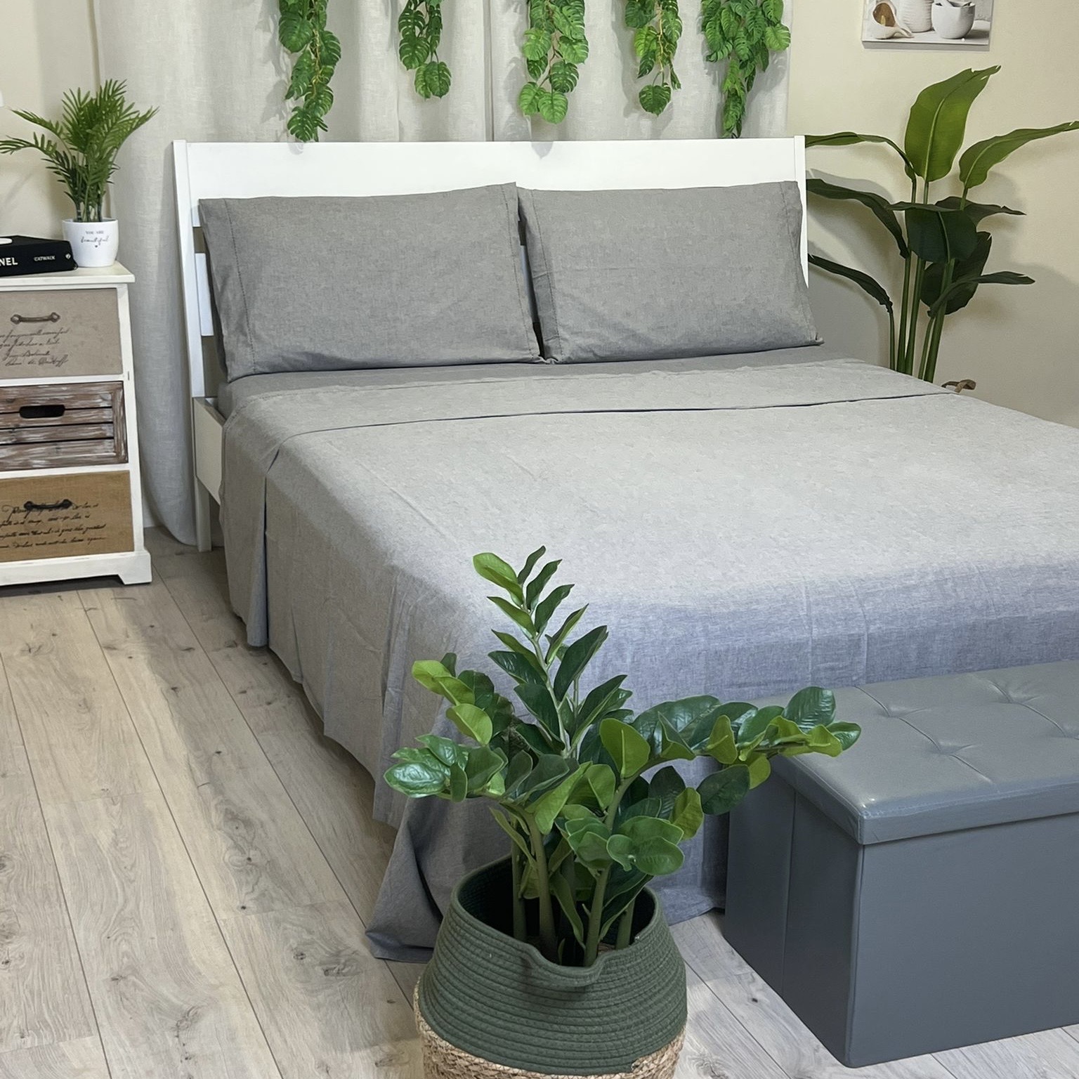 Completo letto matrimoniale “Melange” grigio