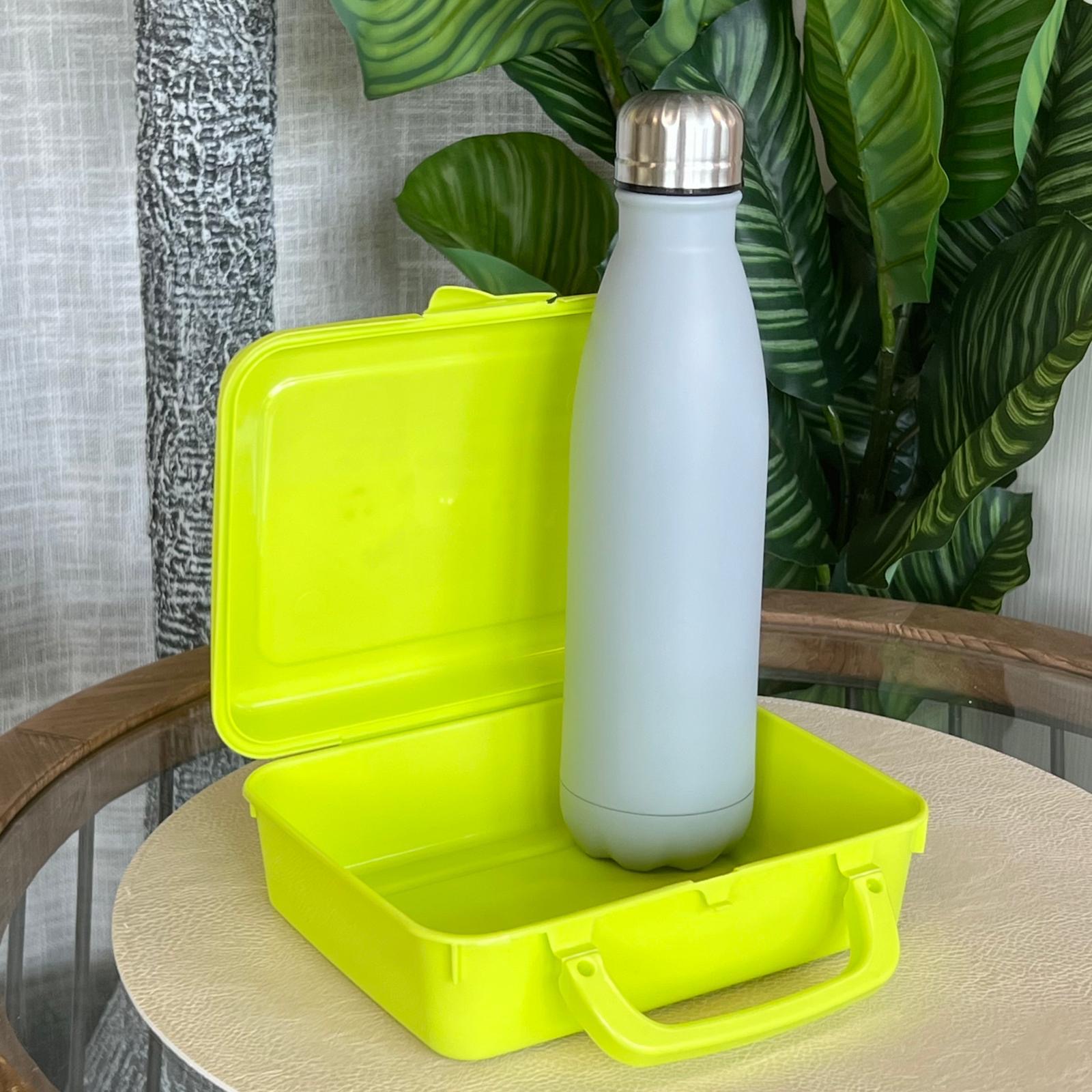 Set pranzo baby + borraccia termica 500ml verde