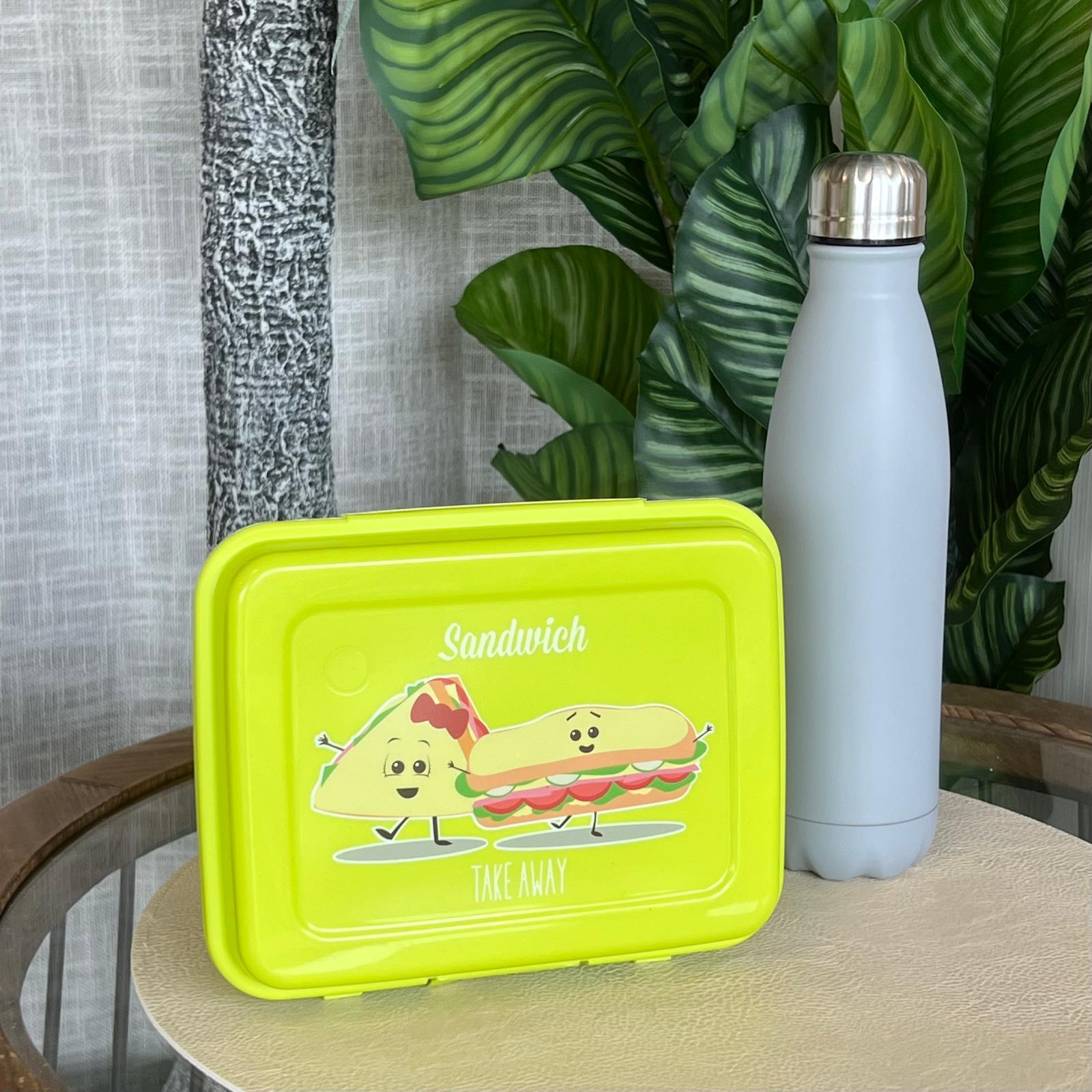 Set pranzo baby + borraccia termica 500ml verde