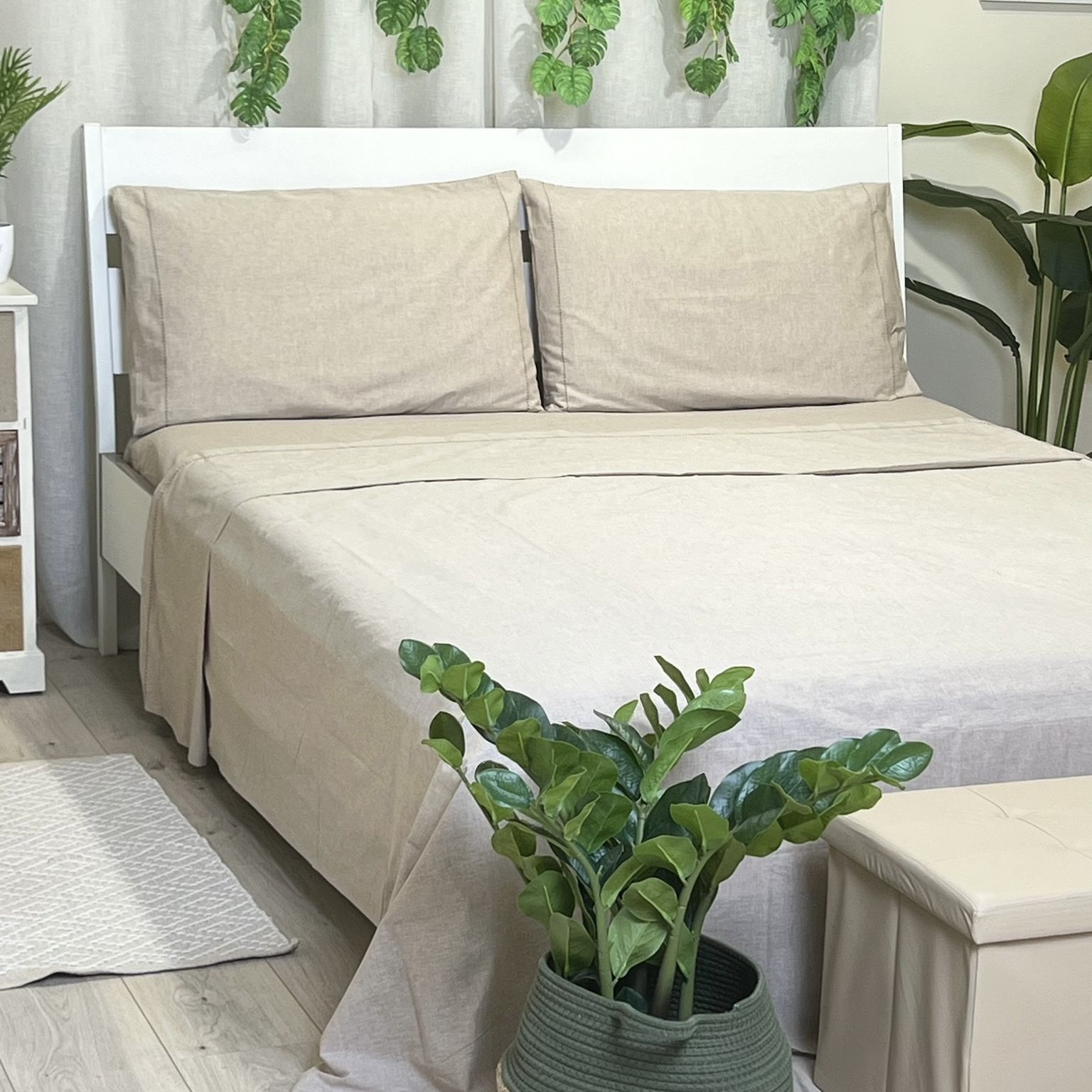 Completo letto matrimoniale “Melange” tortora