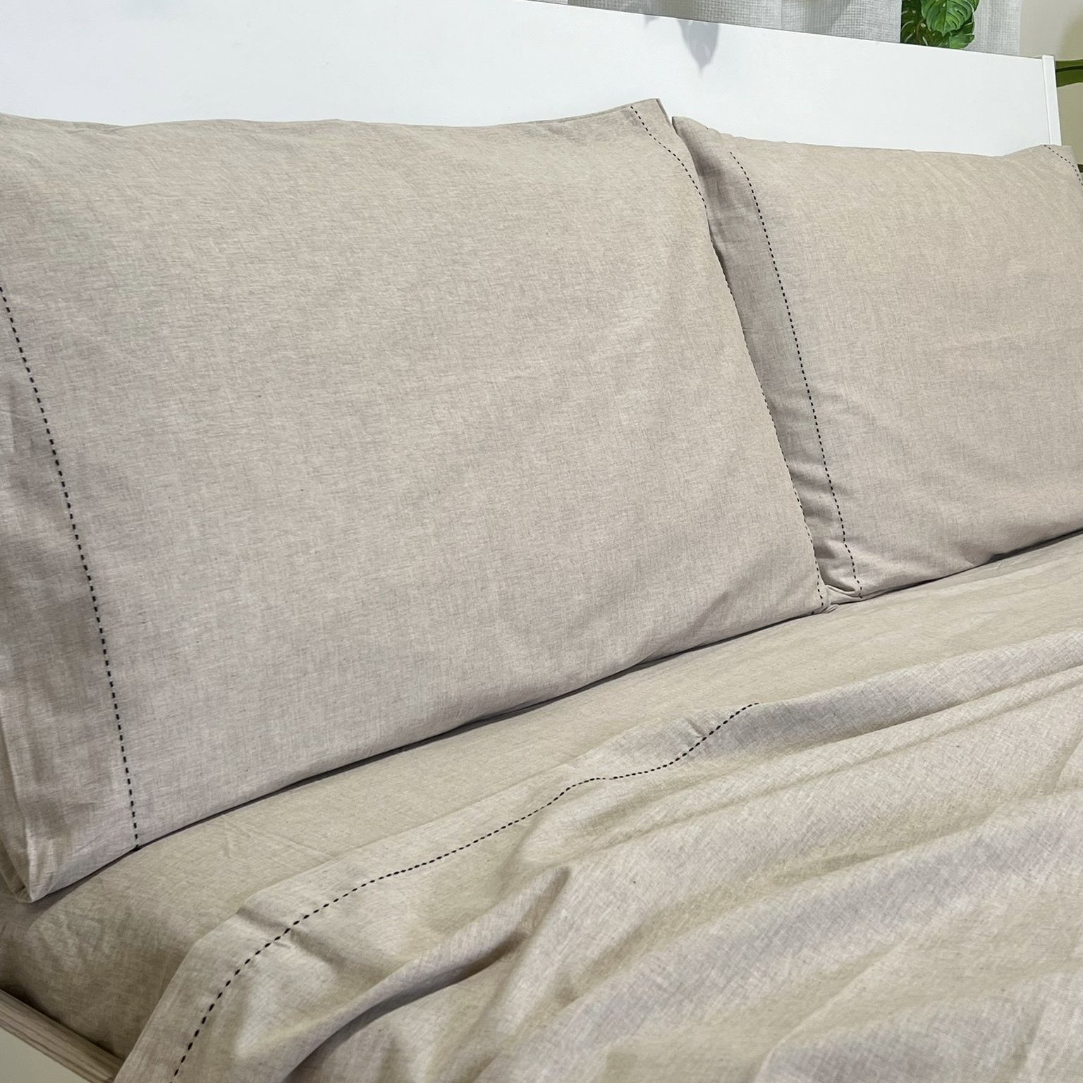 Completo letto matrimoniale “Melange” tortora