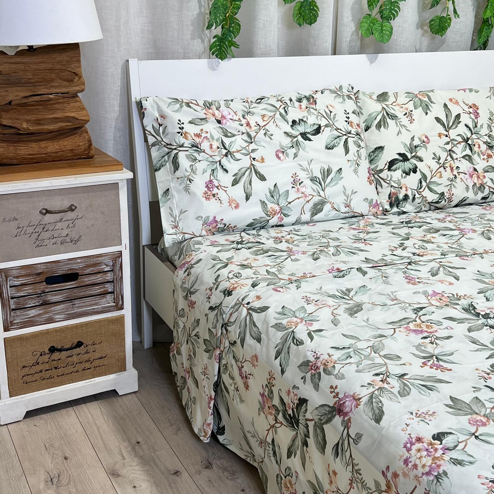 Completo letto matrimoniale percalle 