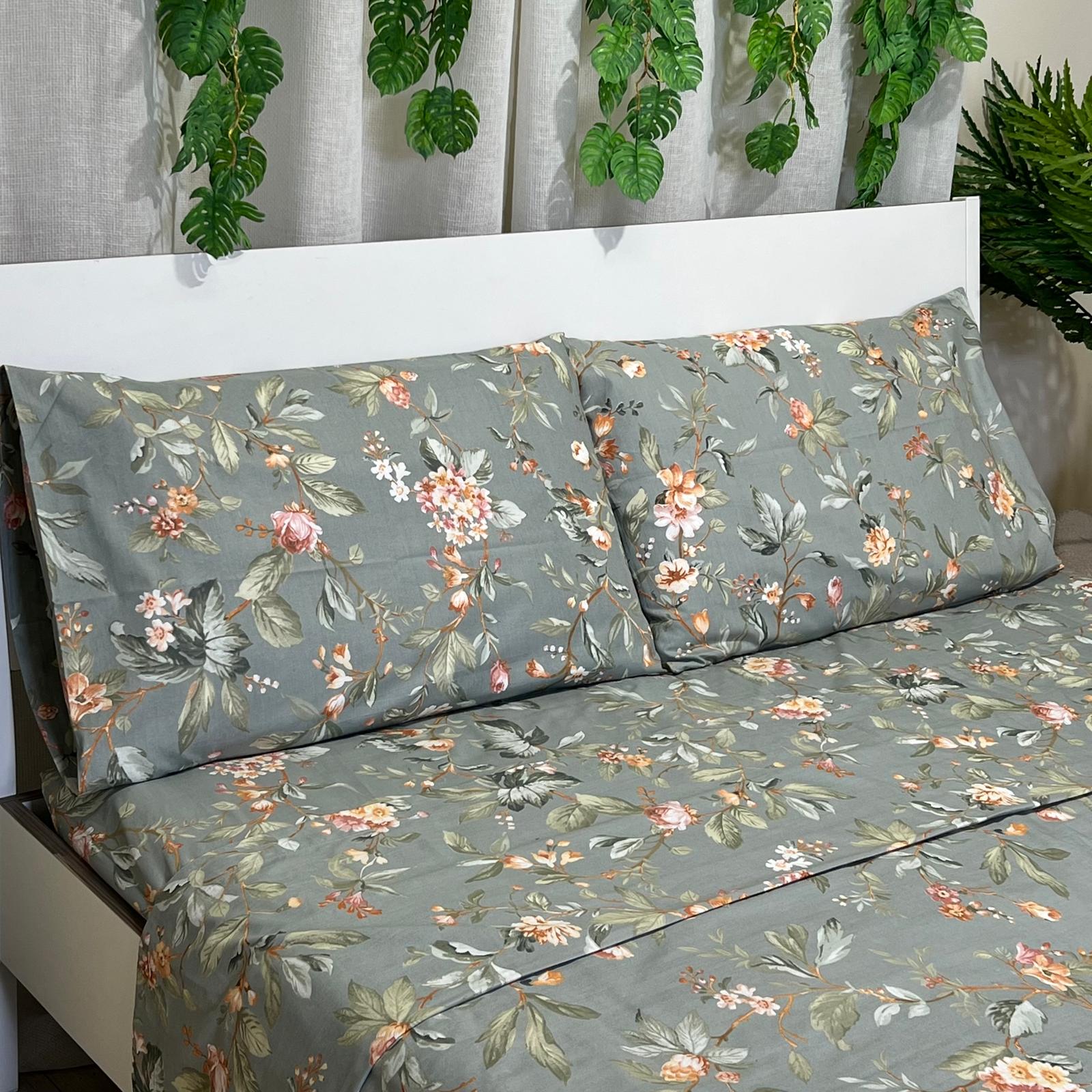 Completo letto matrimoniale percalle 