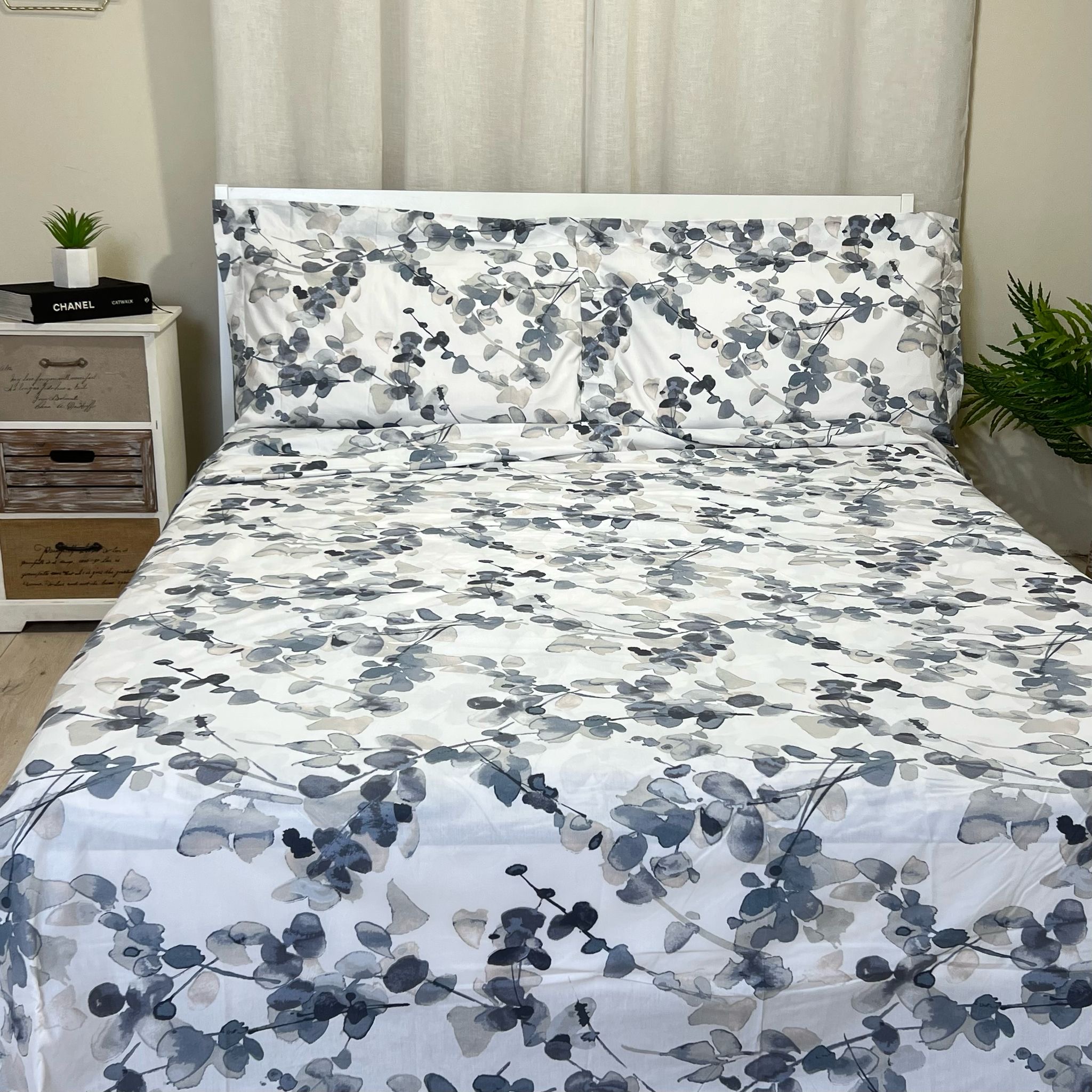 Completo letto matrimoniale percalle 