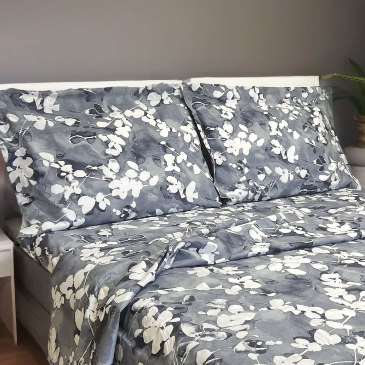 Completo letto matrimoniale percalle 