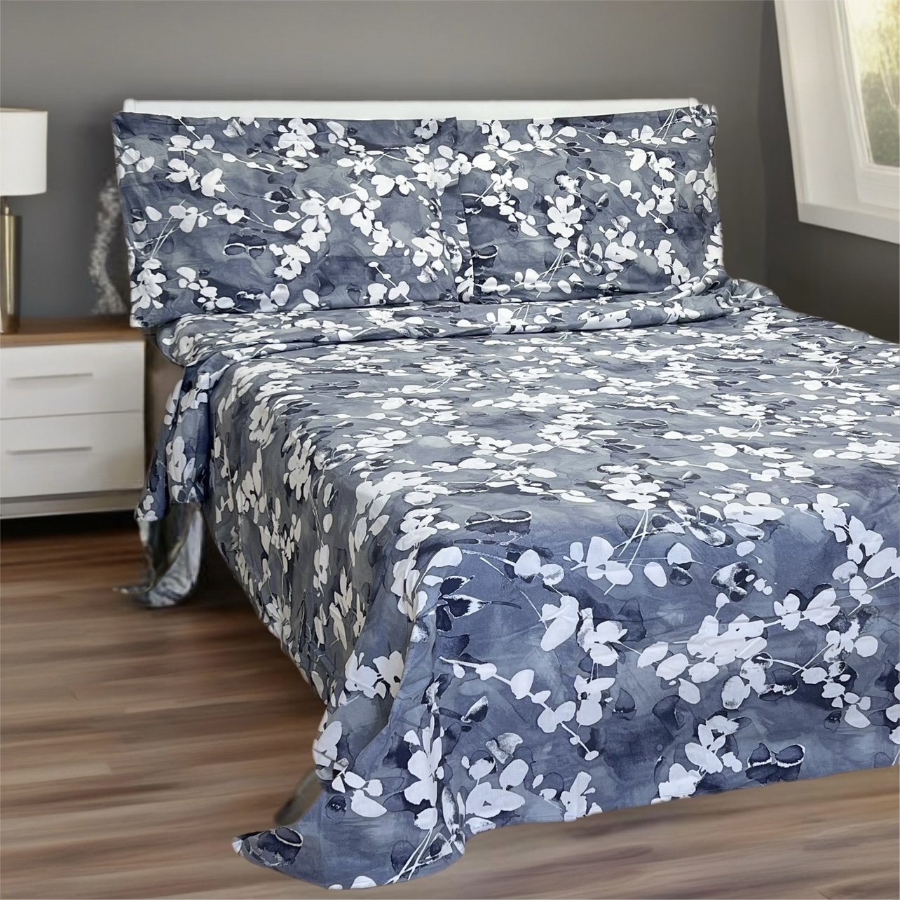 Completo letto matrimoniale percalle 