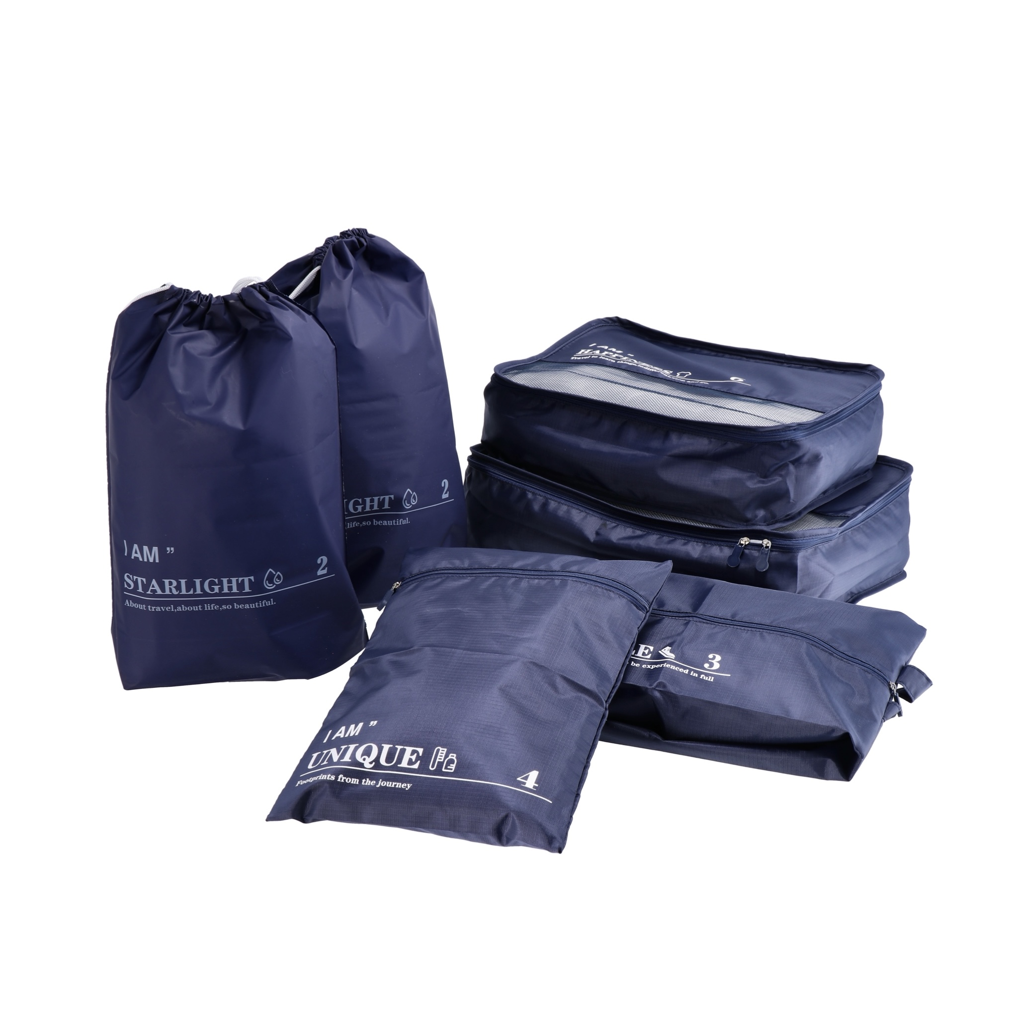 Set 6 accessori organizer da viaggio 