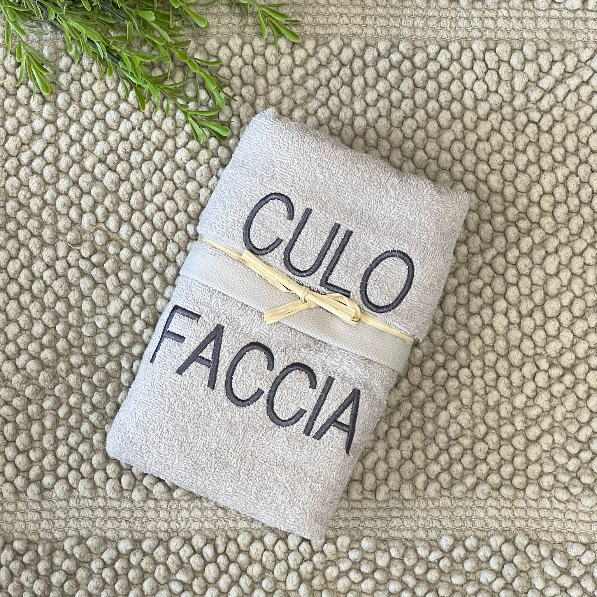 Coppia salviette “Faccia-culo