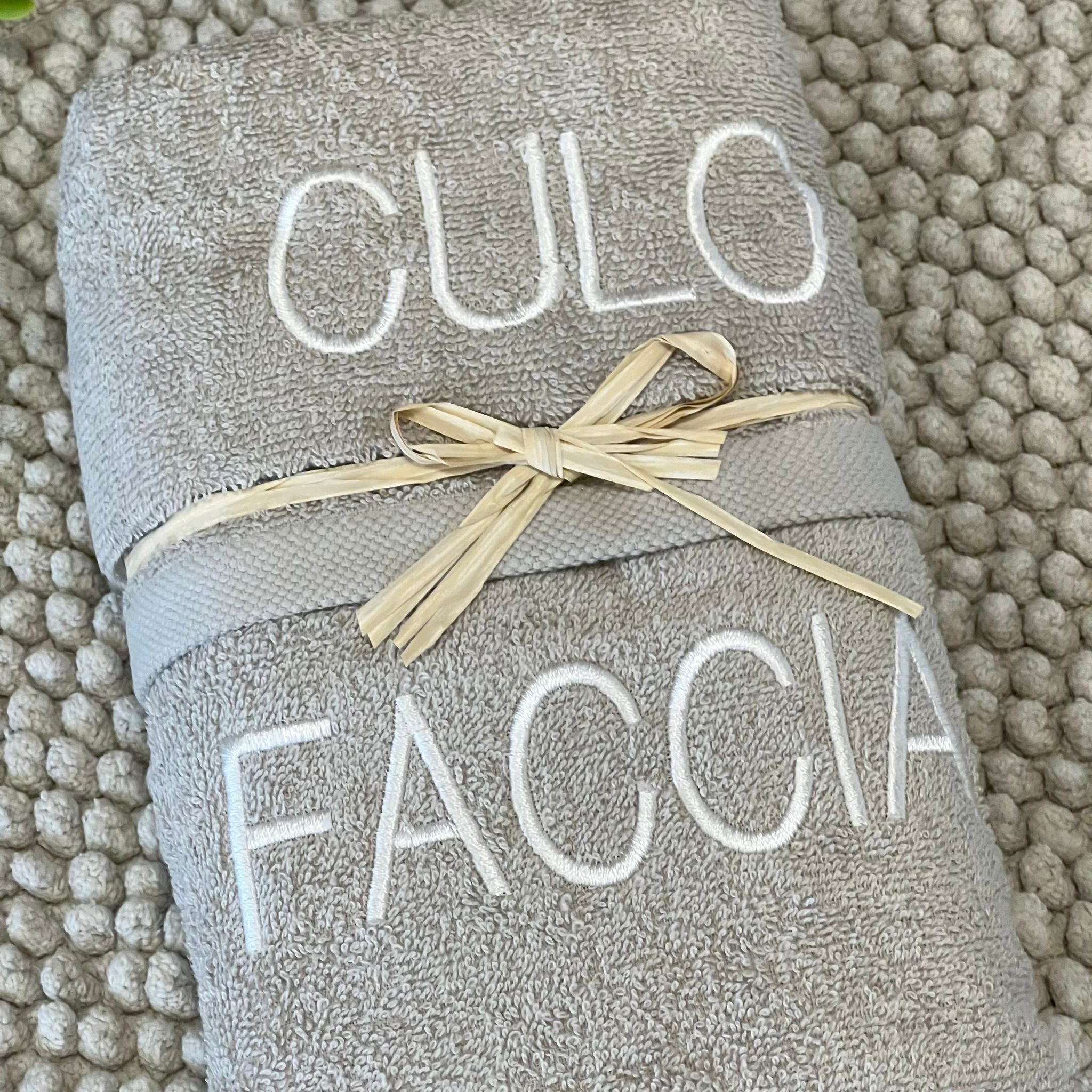 Coppia salviette “Faccia-culo