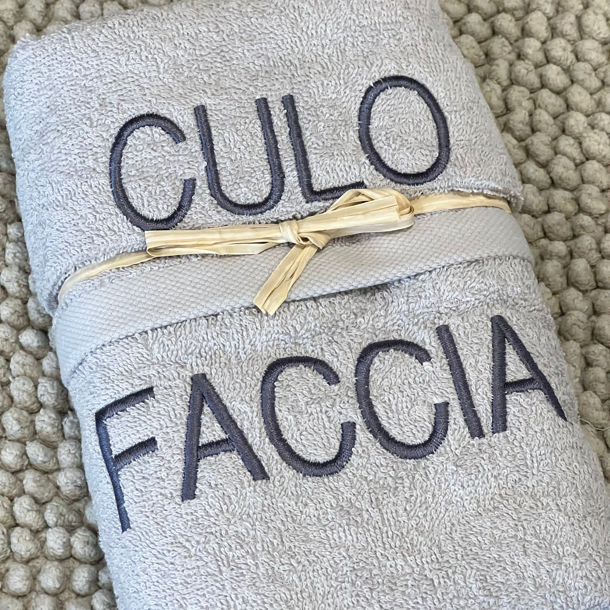 Coppia salviette “Faccia-culo