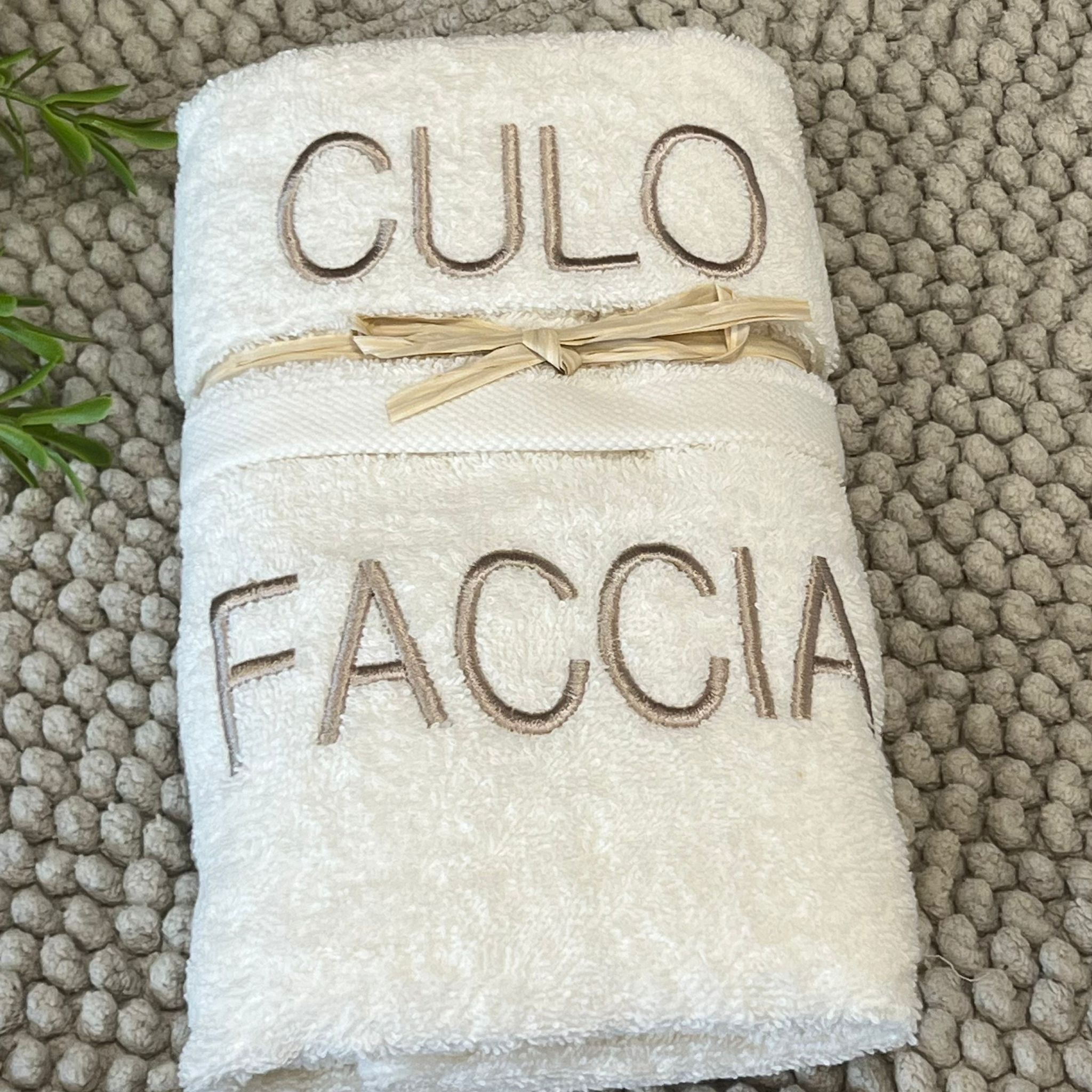 Coppia salviette “Faccia-culo