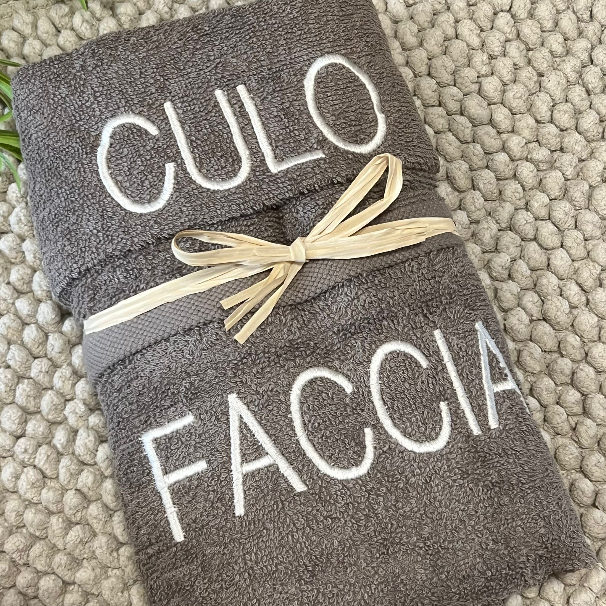 Coppia salviette “Faccia-culo