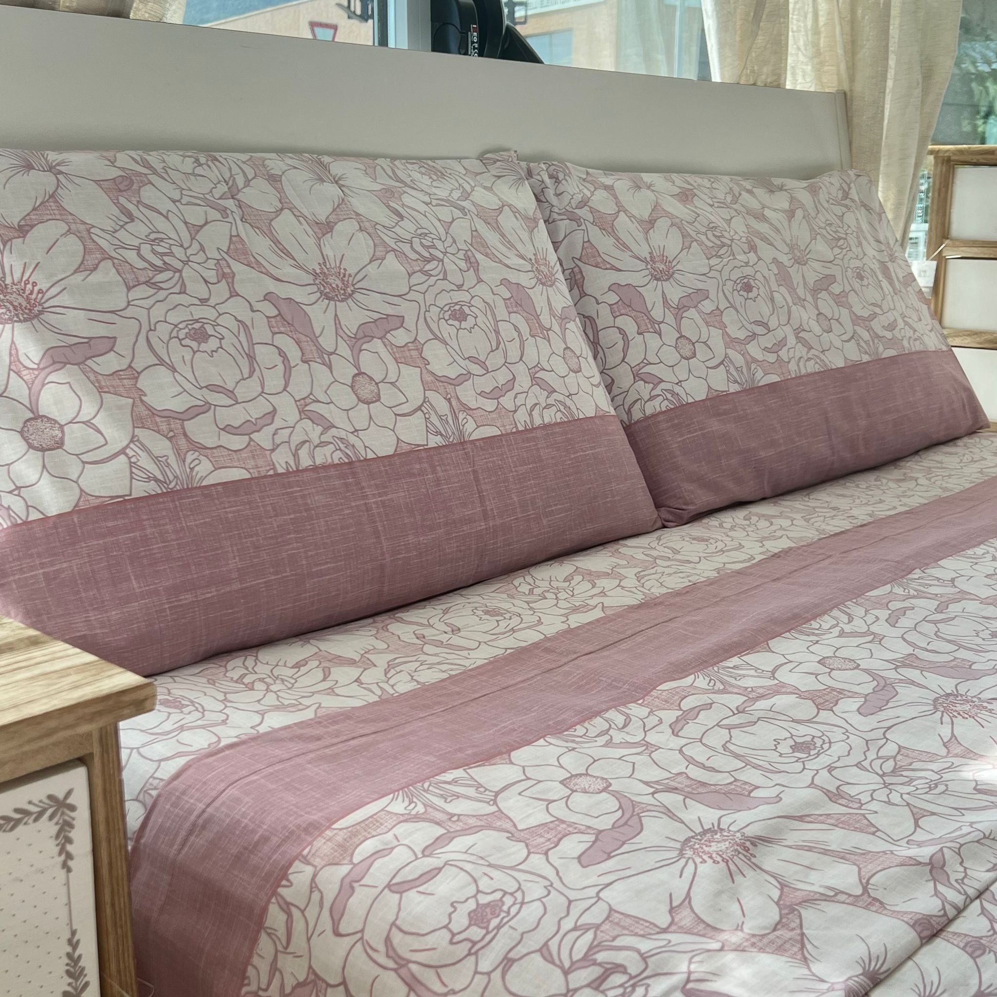 Completo letto matrimoniale percalle 