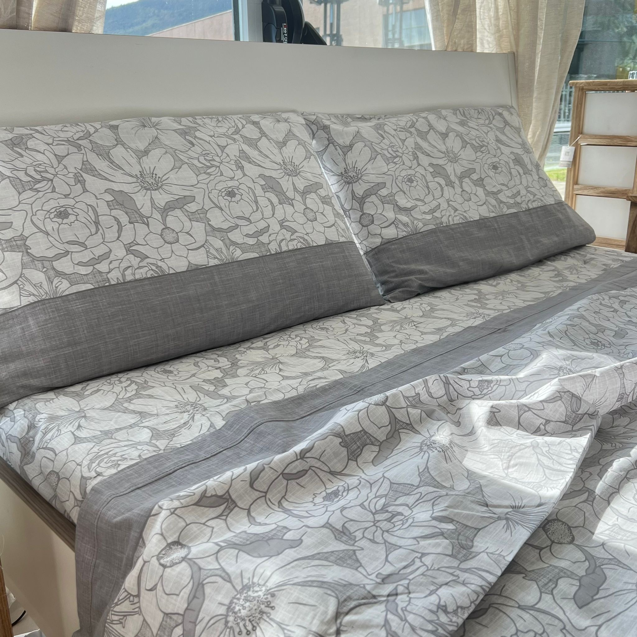 Completo letto matrimoniale percalle 