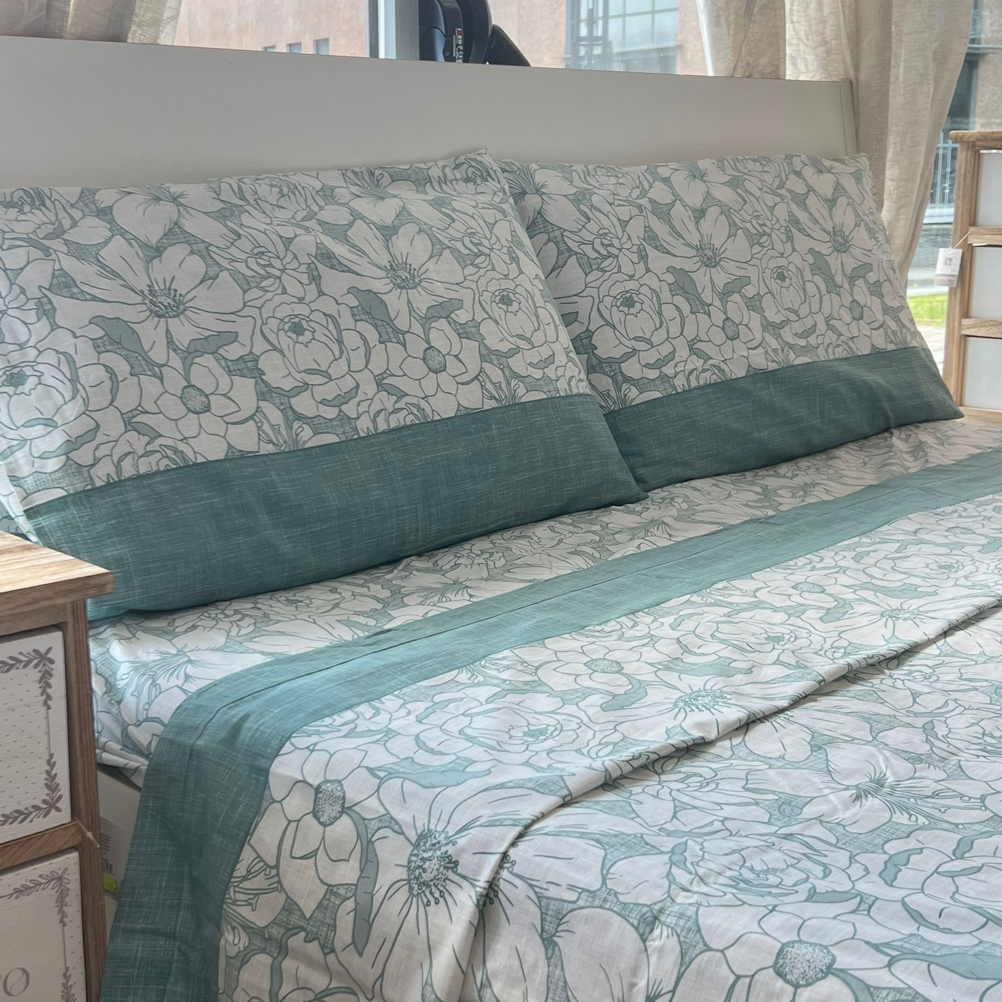 Completo letto matrimoniale percalle 
