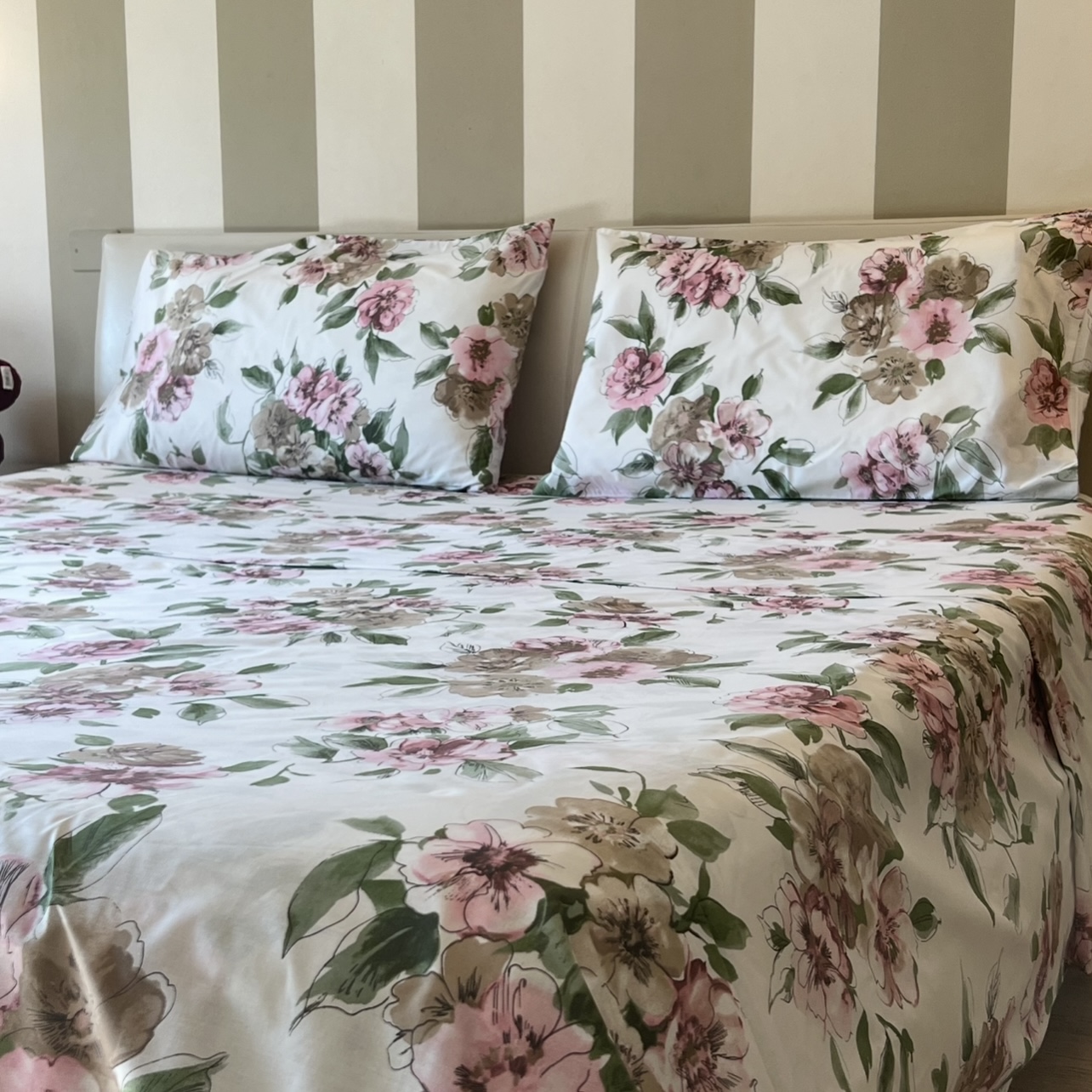 Completo letto matrimoniale percalle 