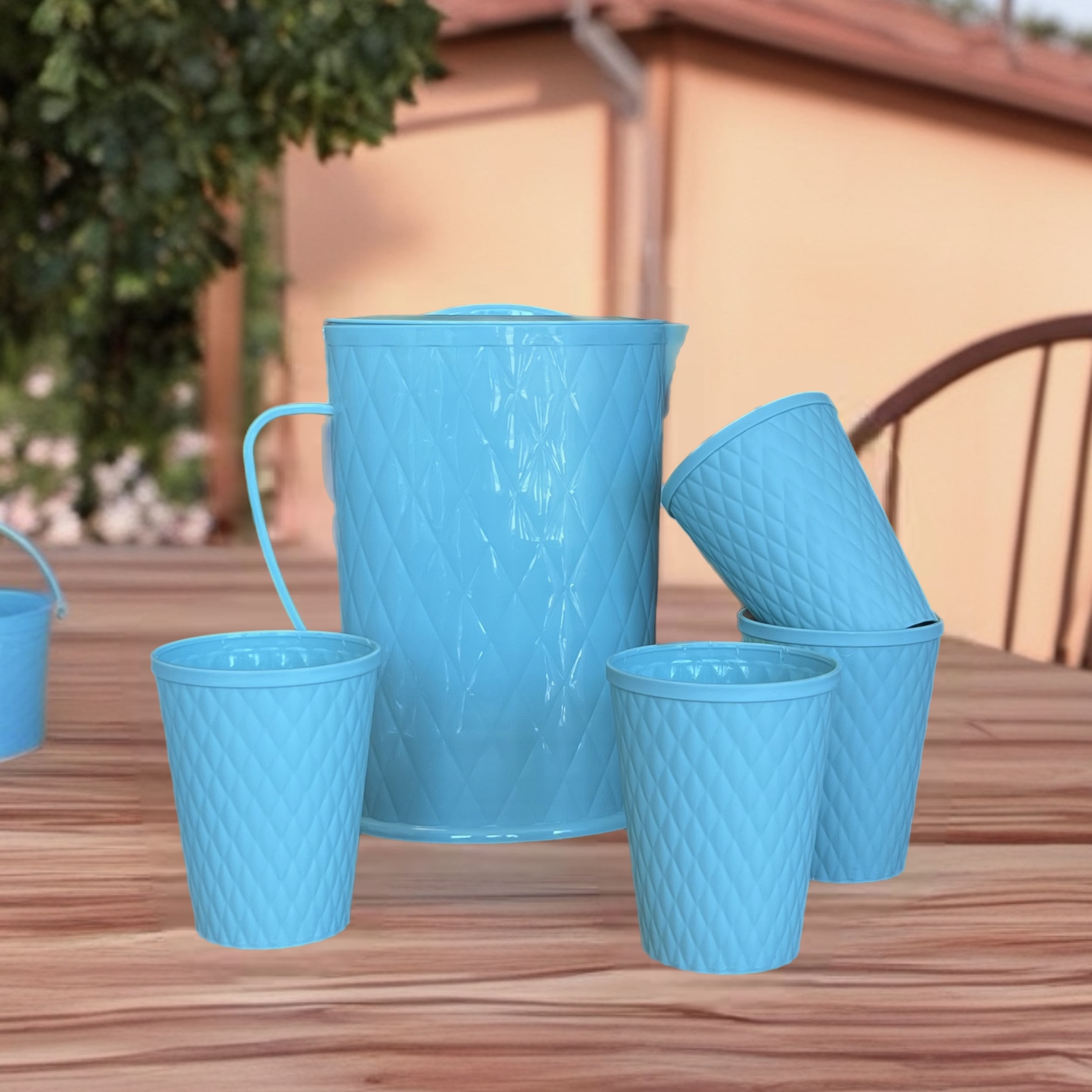 Set 4 bicchieri + caraffa 