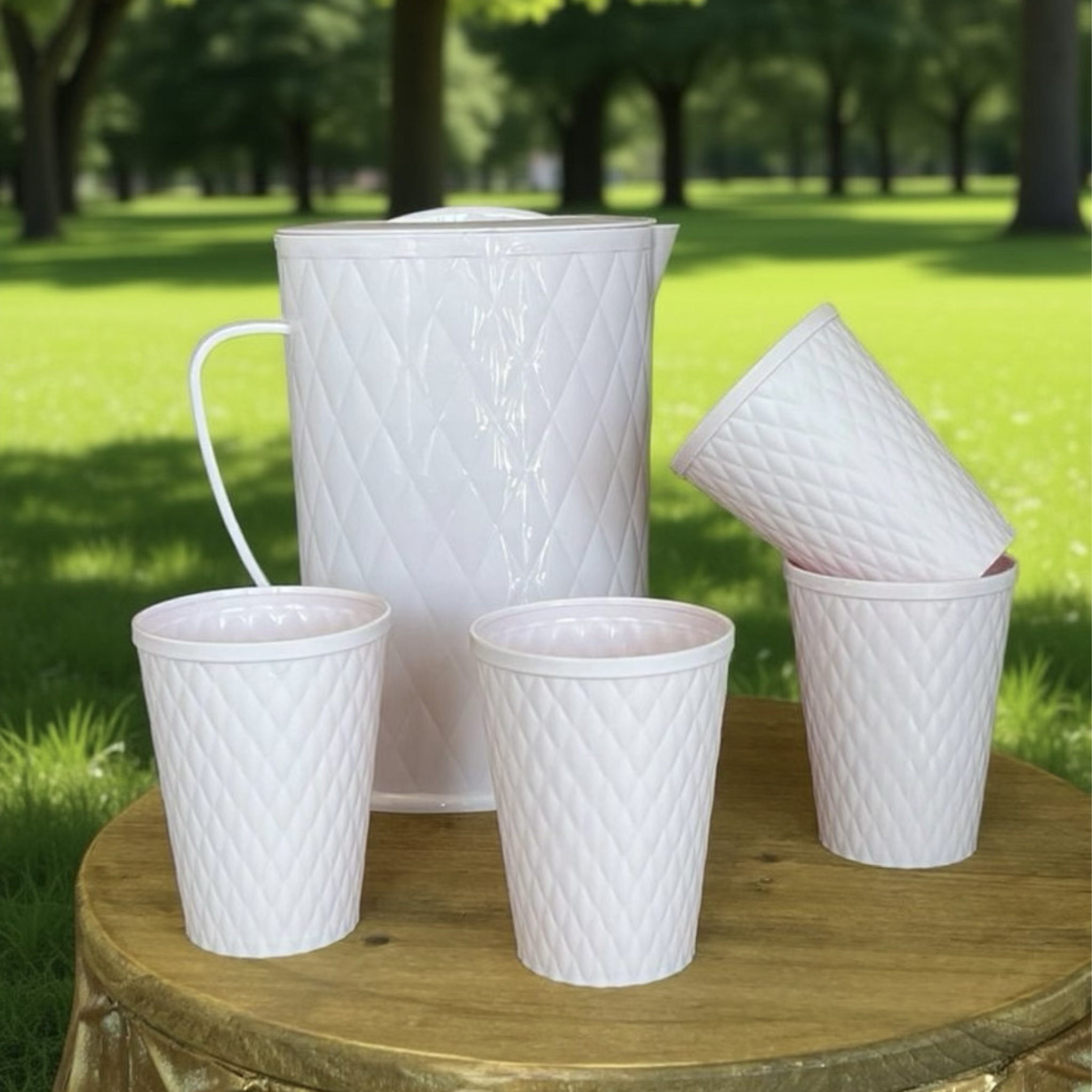 Set 4 bicchieri + caraffa 