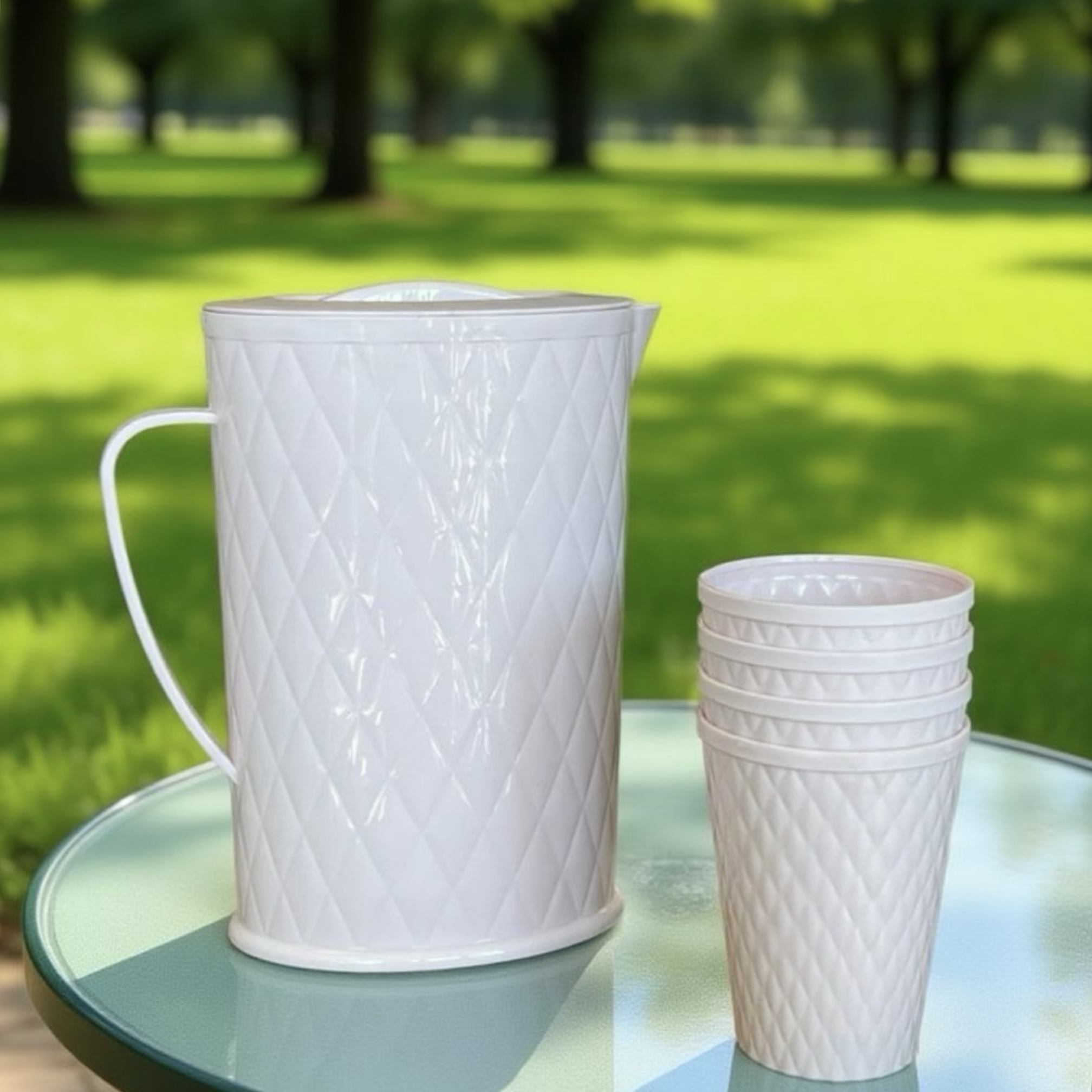 Set 4 bicchieri + caraffa 
