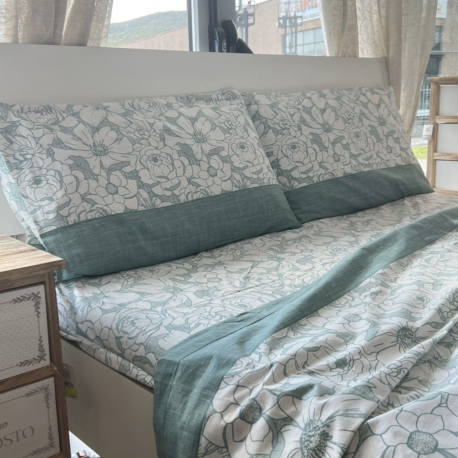 Completo letto matrimoniale percalle 