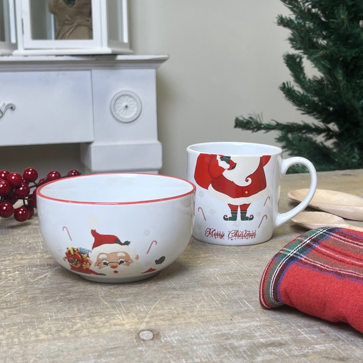 Set tazza con ciotola + canovaccio 