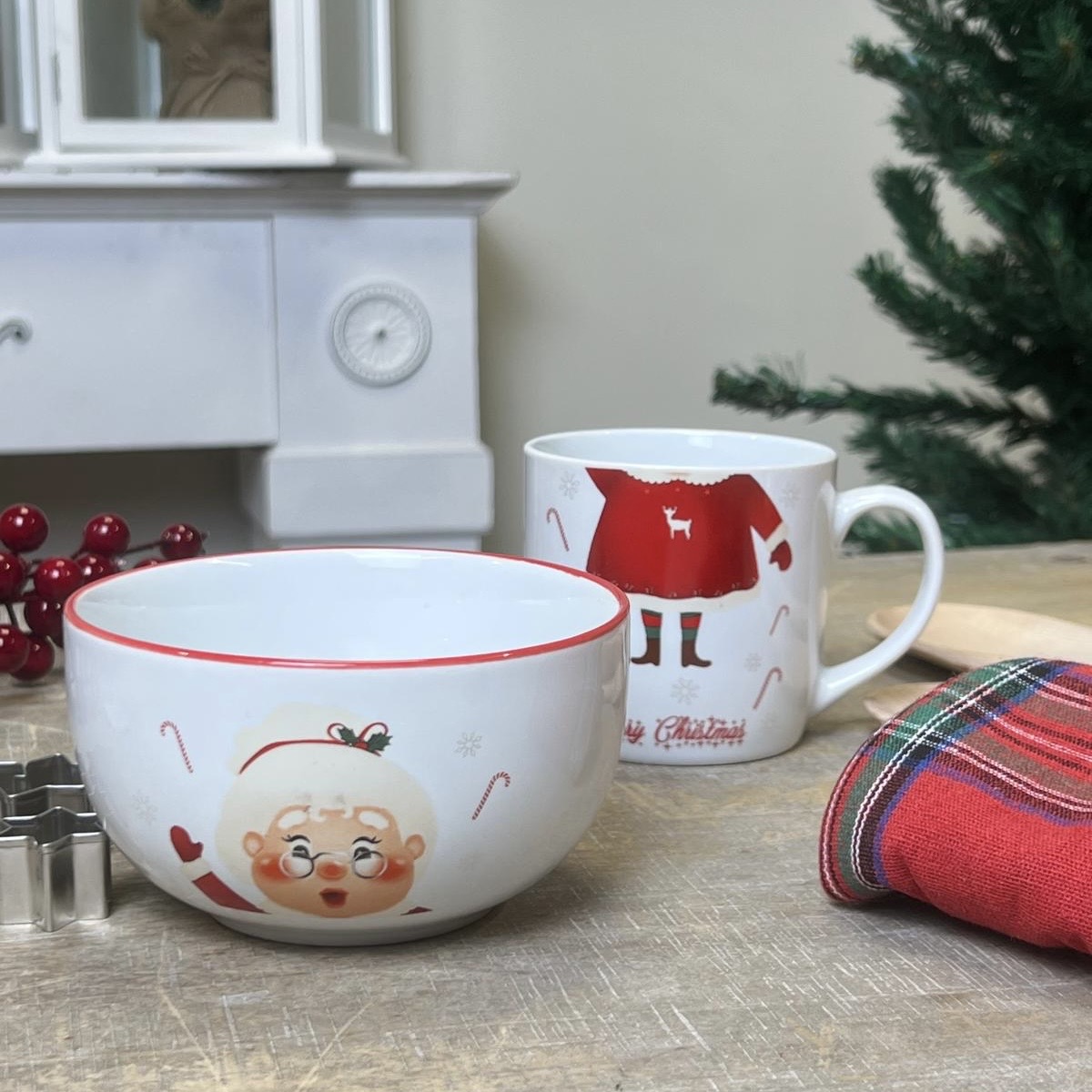 Set tazza con ciotola + canovaccio 