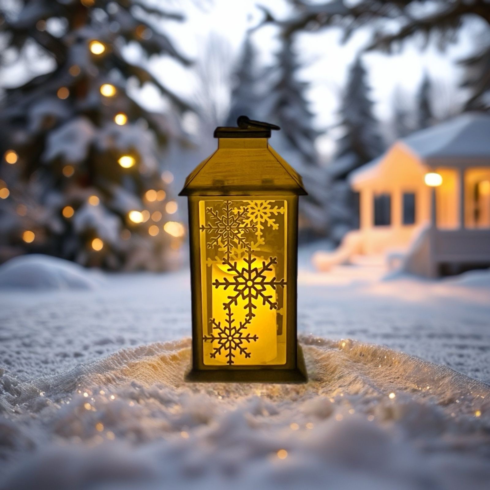 Lanterna con candela a led 
