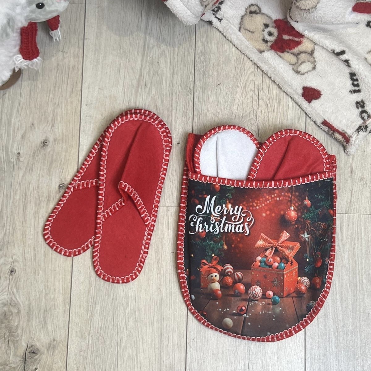 Set 3 pantofole con pantofolone 