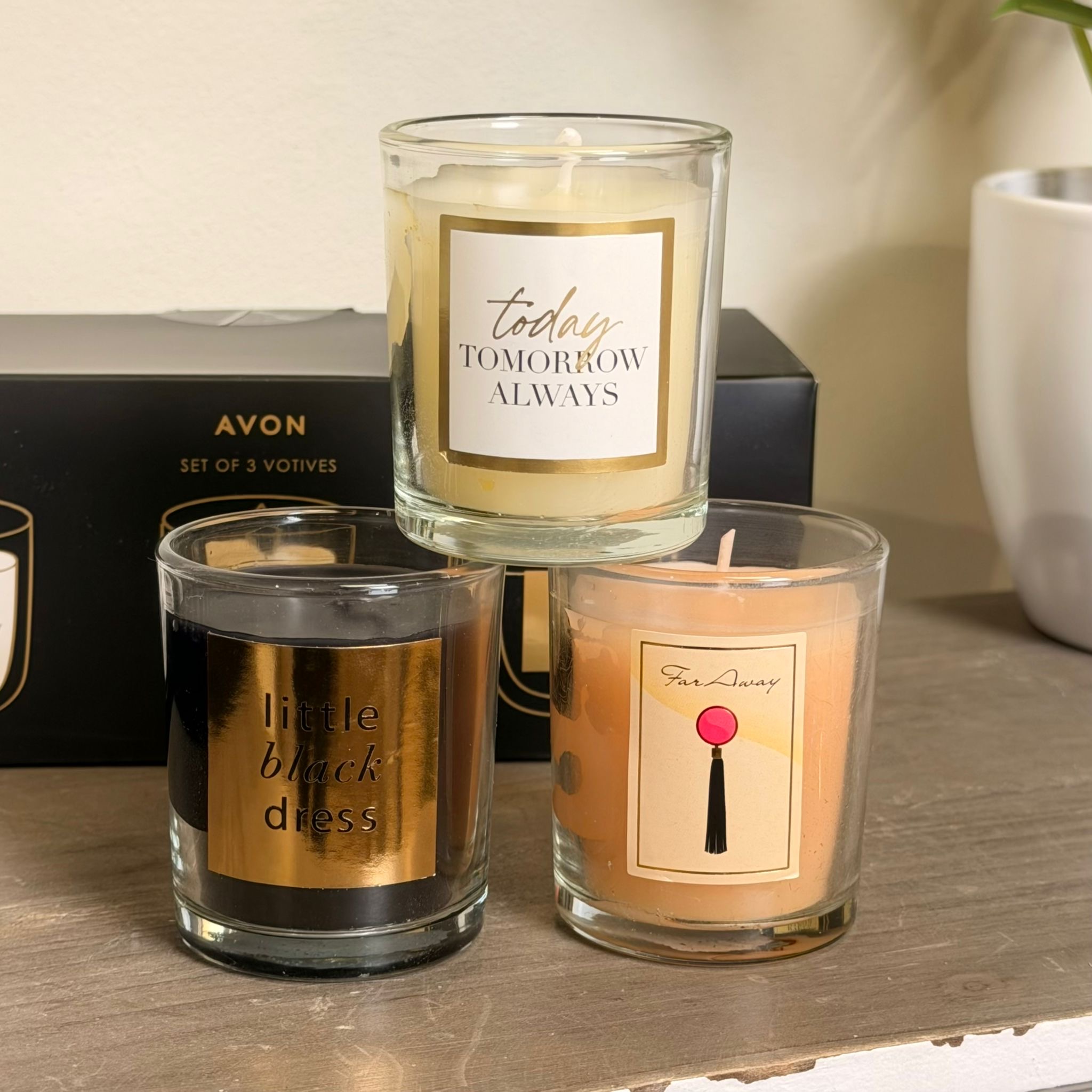 Set 3 candele in vasetto