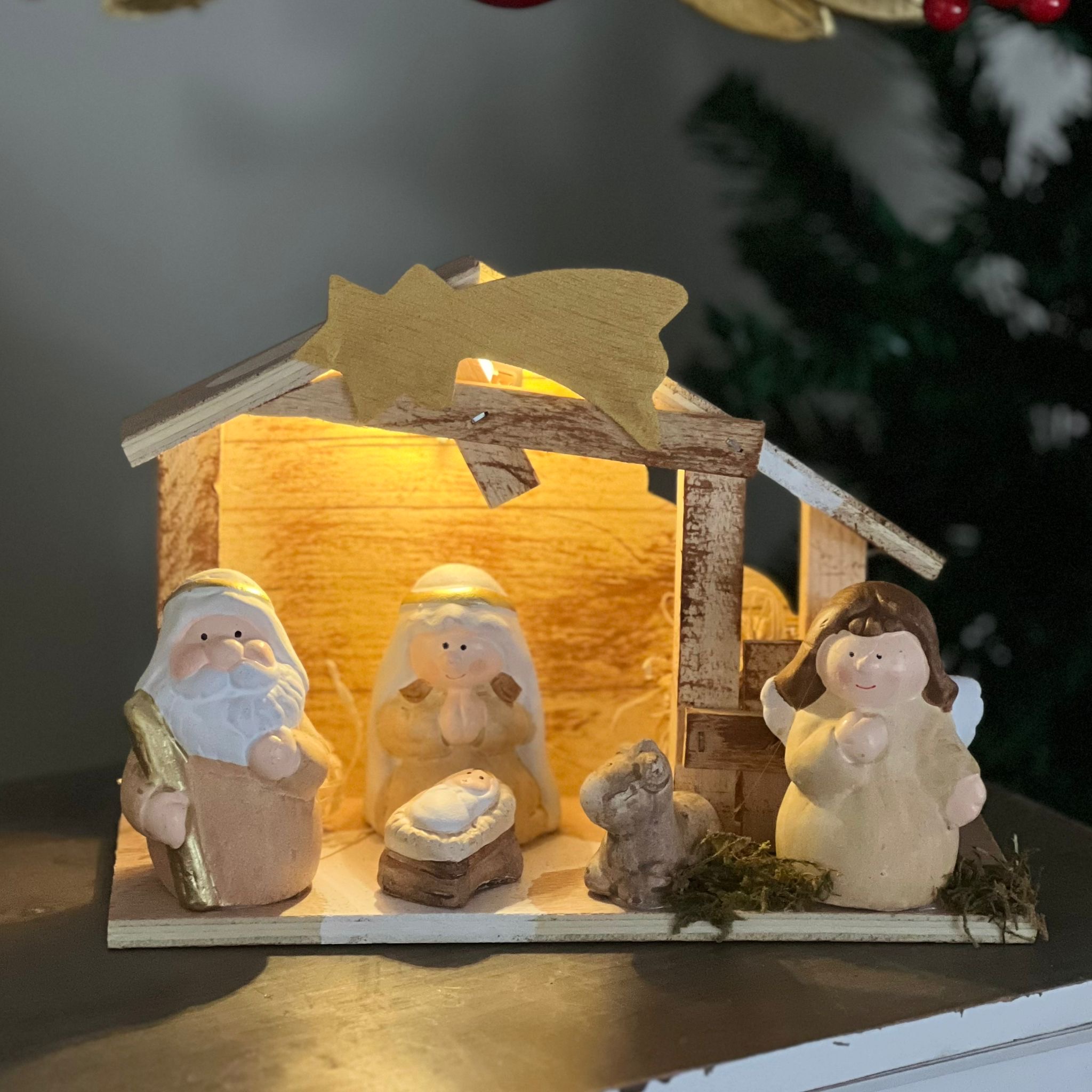 Presepe 5 personaggi luminoso