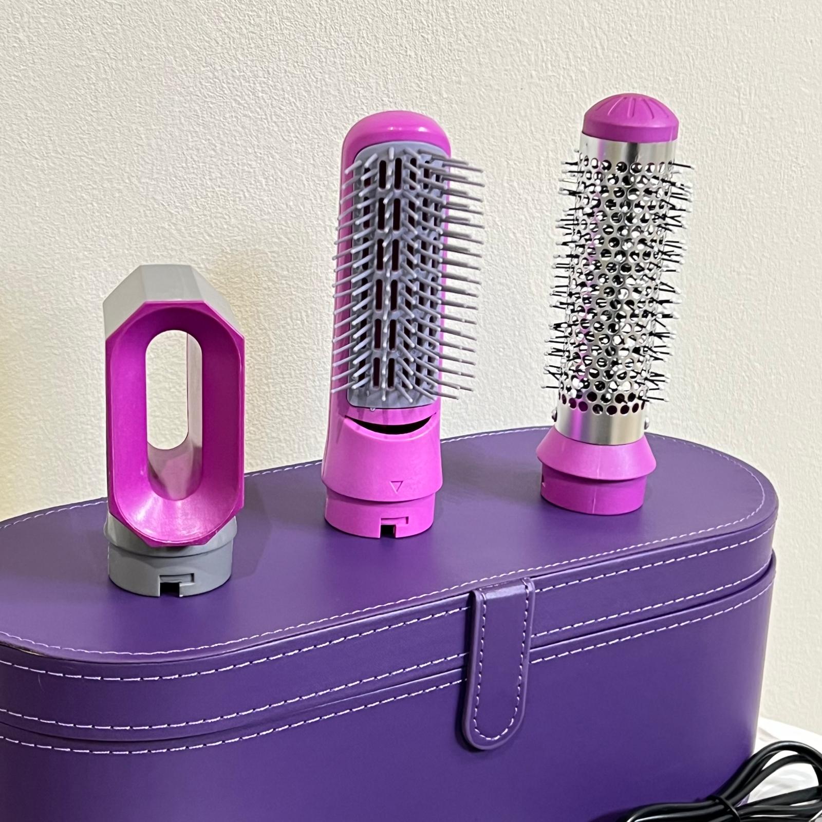 Asciugacapelli hair style + 3 accessori viola scatola viola
