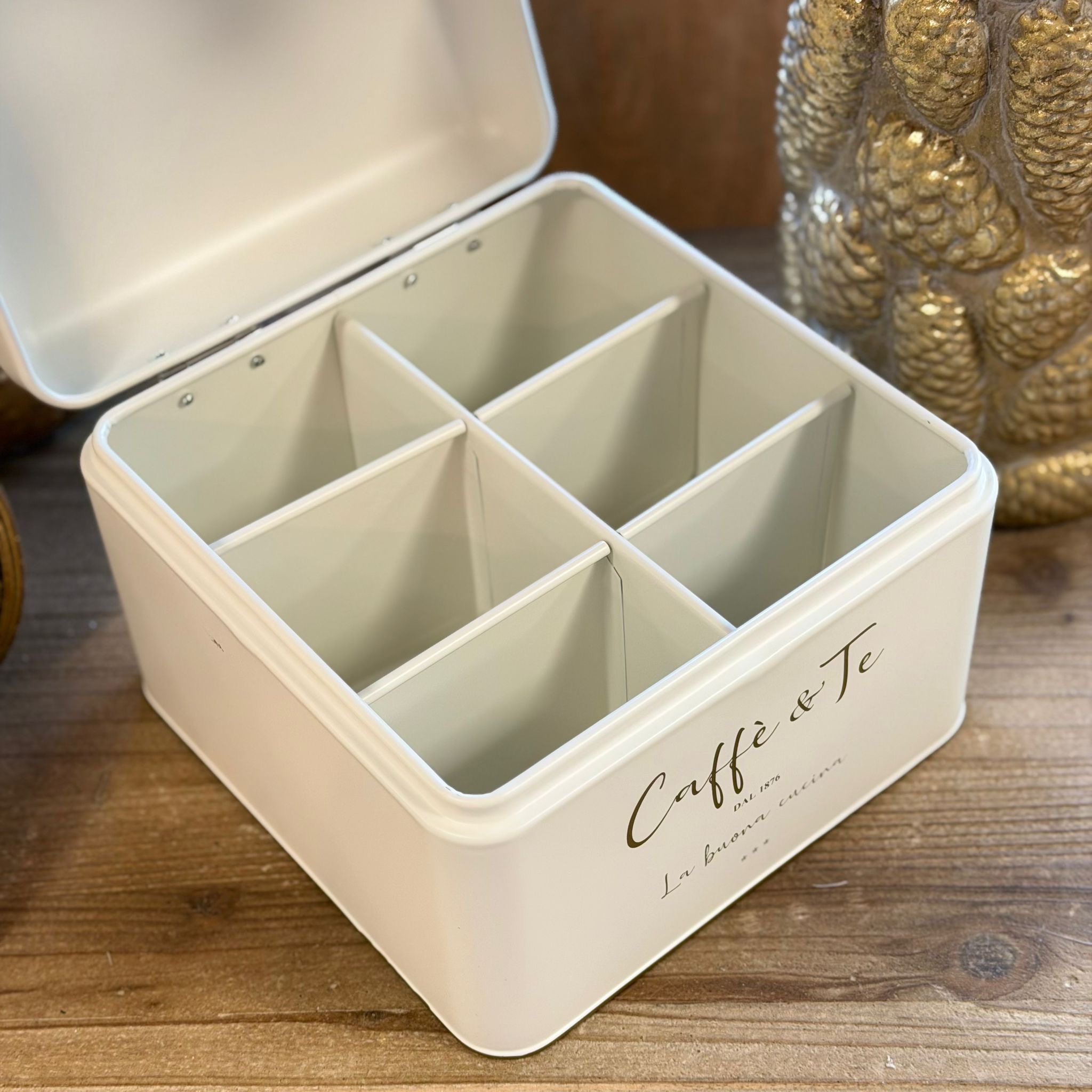 Contenitore porta the/cialde in latta 