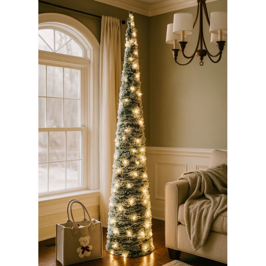 Albero conico con luci 