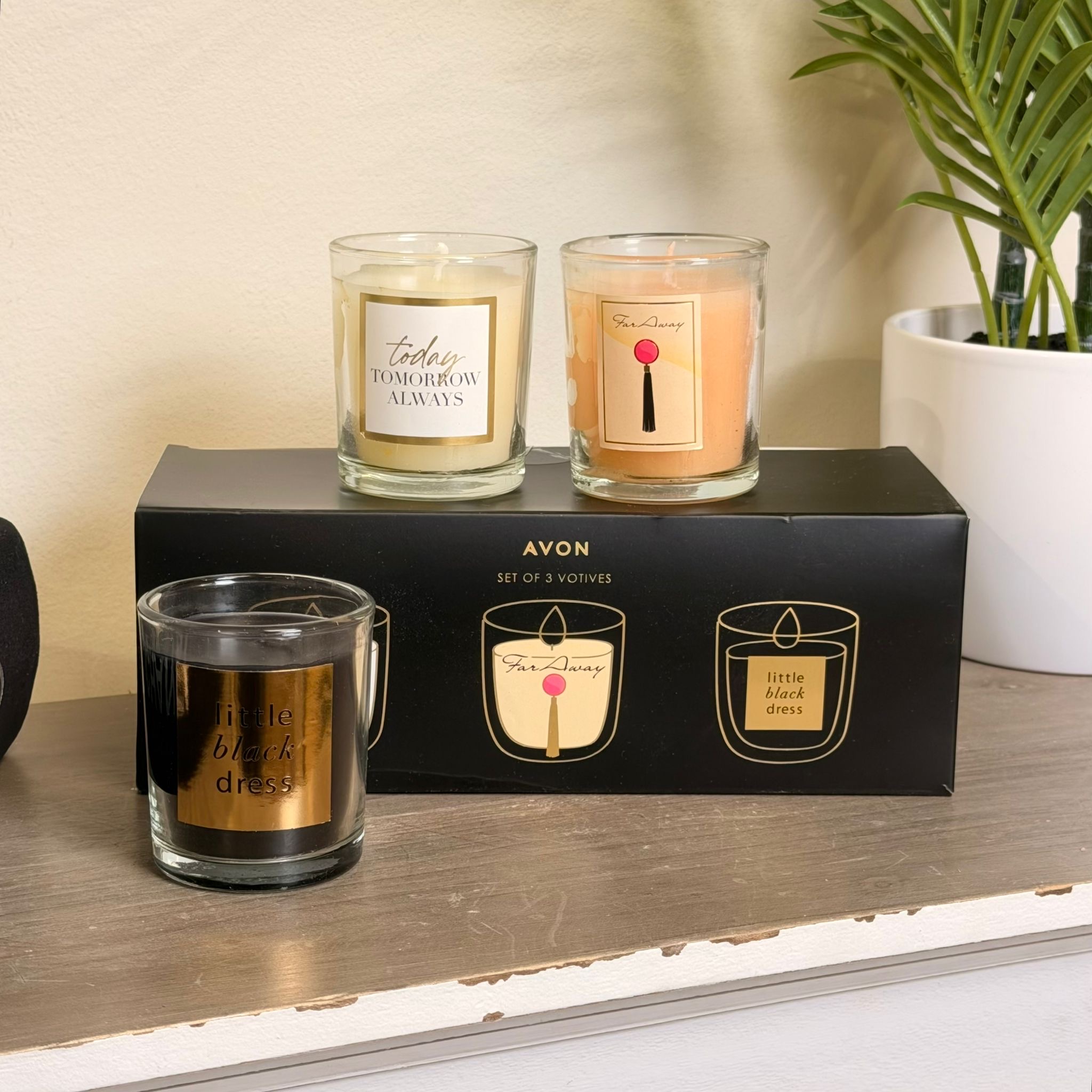 Set 3 candele in vasetto