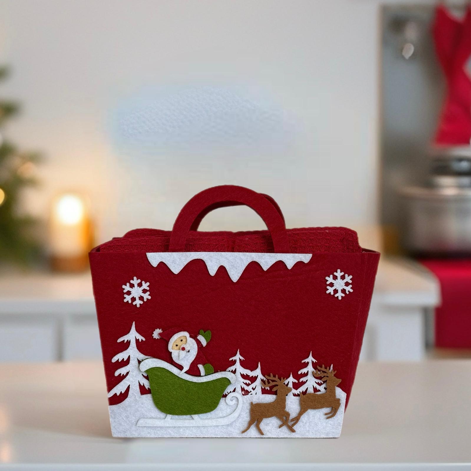 Set regalo borsa + 3 canovacci 