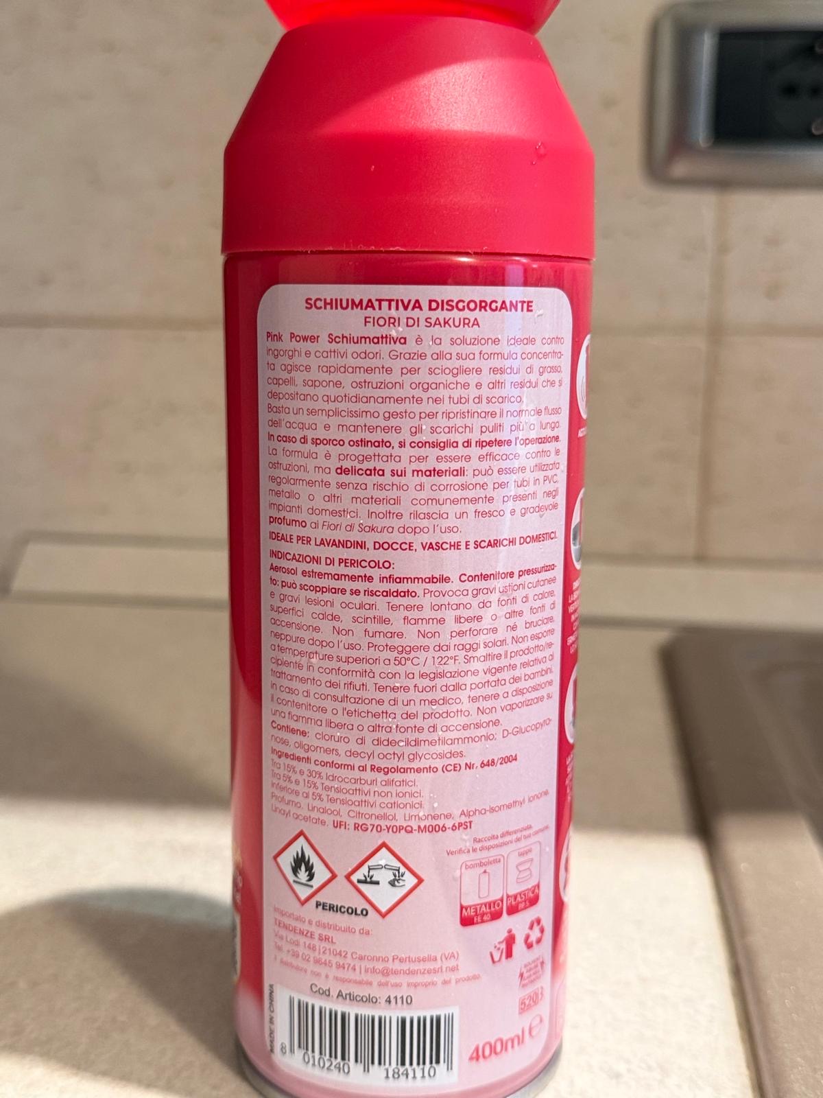 Disgorgante schiuma attiva Pink power