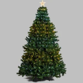 Tenda mantello verde con giochi di luce bianco caldo e freddo