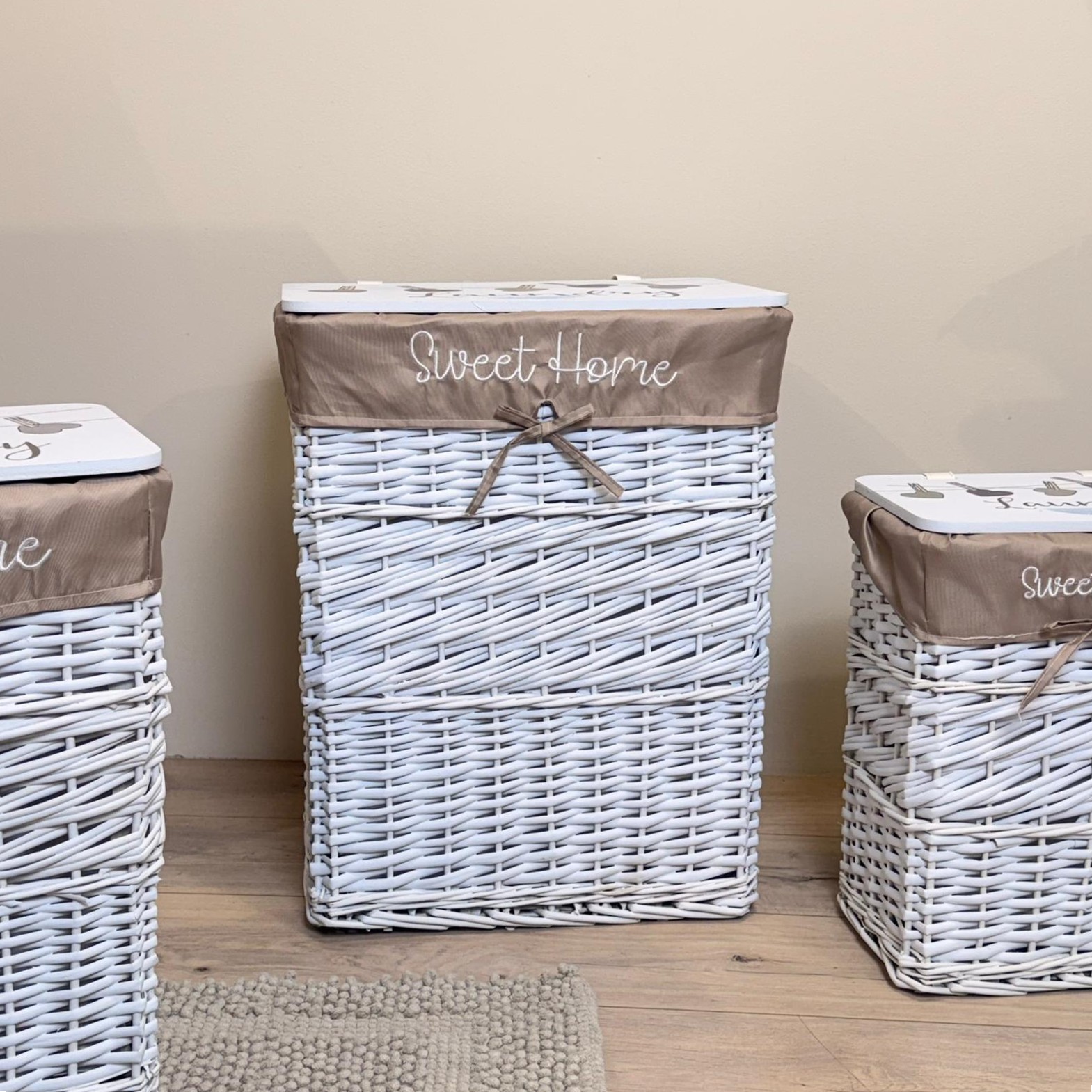 Cesta portabiancheria rett. 