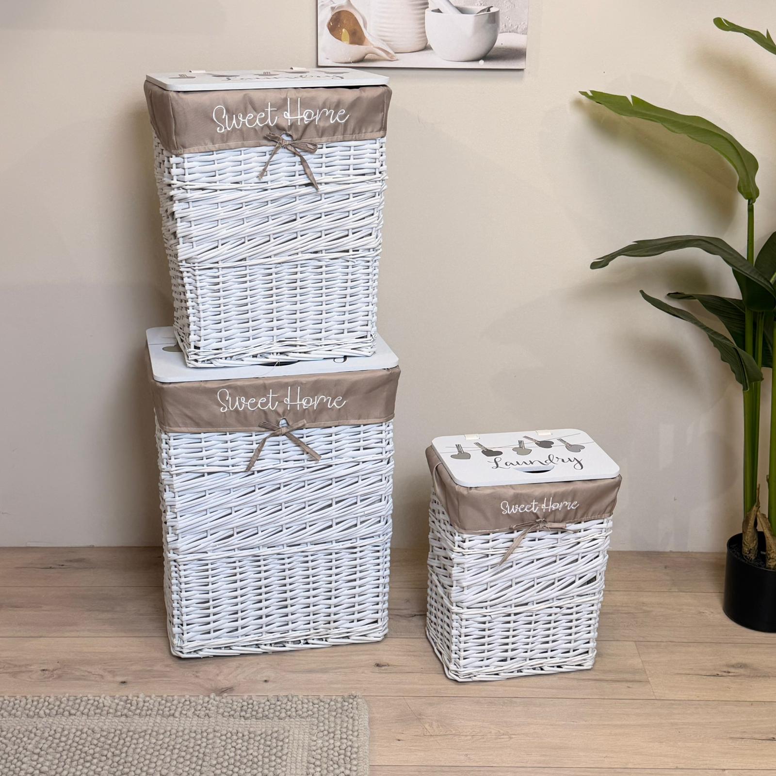 Cesta portabiancheria rett. 