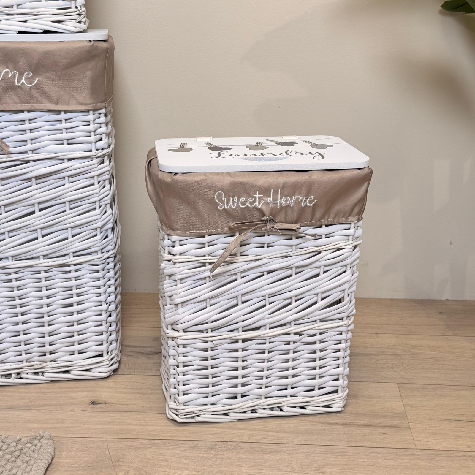 Cesta portabiancheria rett. 