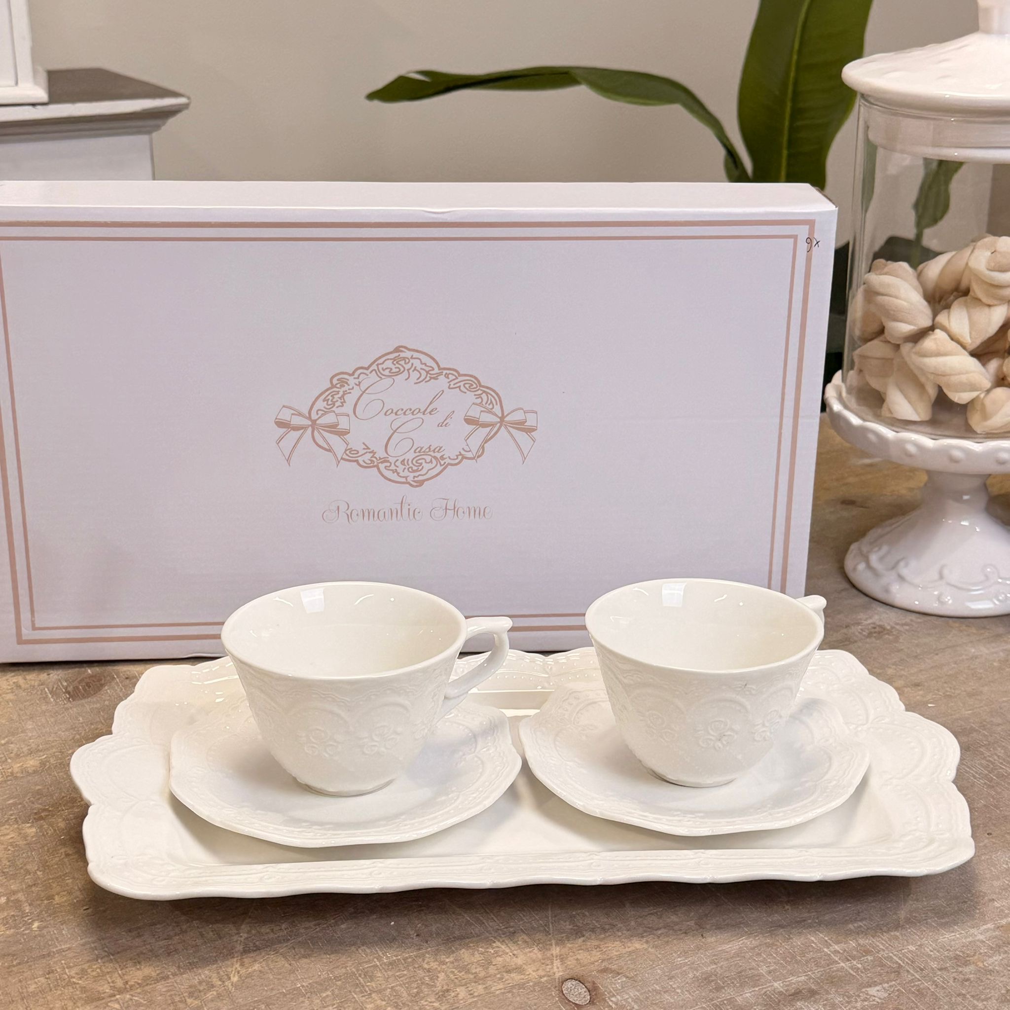 Set vassoio + 2 tazze the 